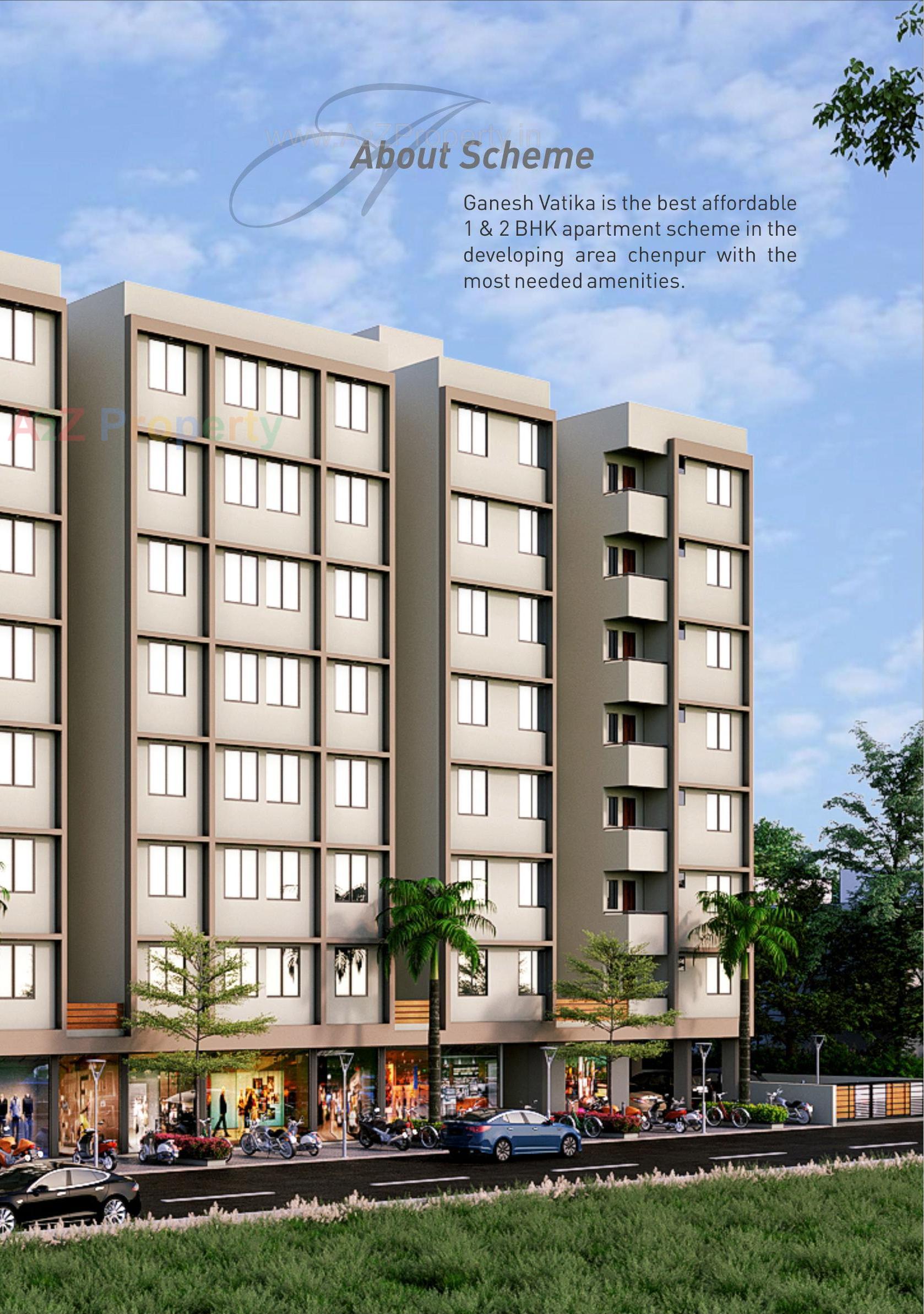 3D Elevation of real estate project Ganesh Vatika located at Chenpur, Ahmedabad, Gujarat