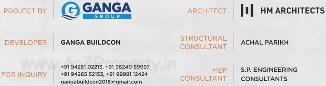  of real estate project Ganga Heights located at Tragad, Ahmedabad, Gujarat