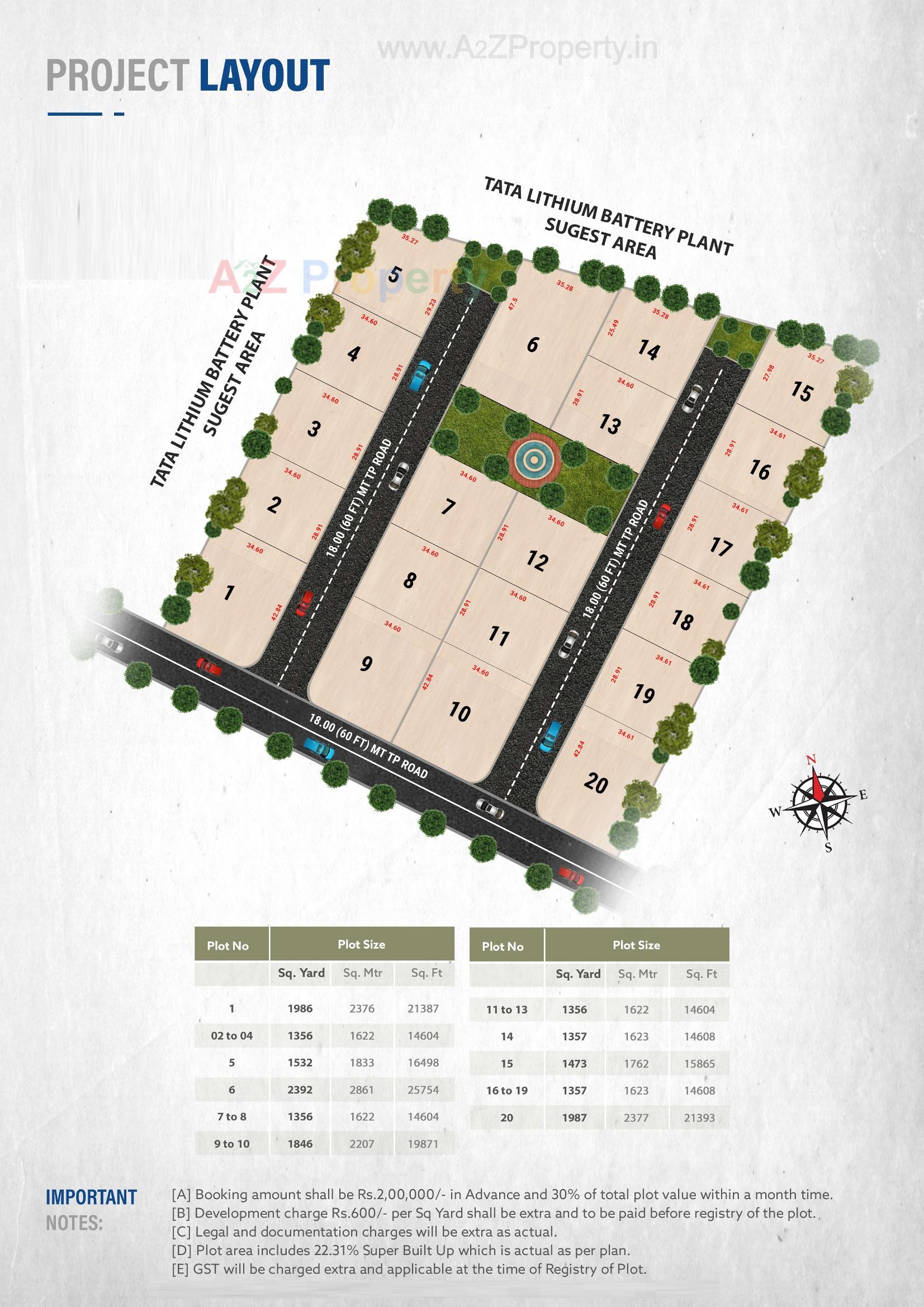 Layout of real estate project Gap Industrial Park located at Mundi, Ahmedabad, Gujarat