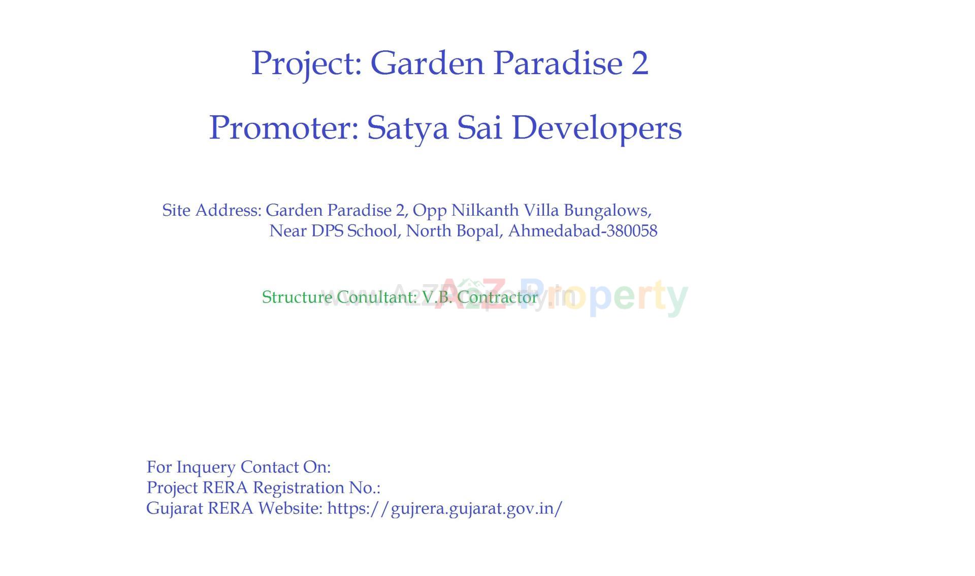  of real estate project Garden Paradise located at Bopal, Ahmedabad, Gujarat