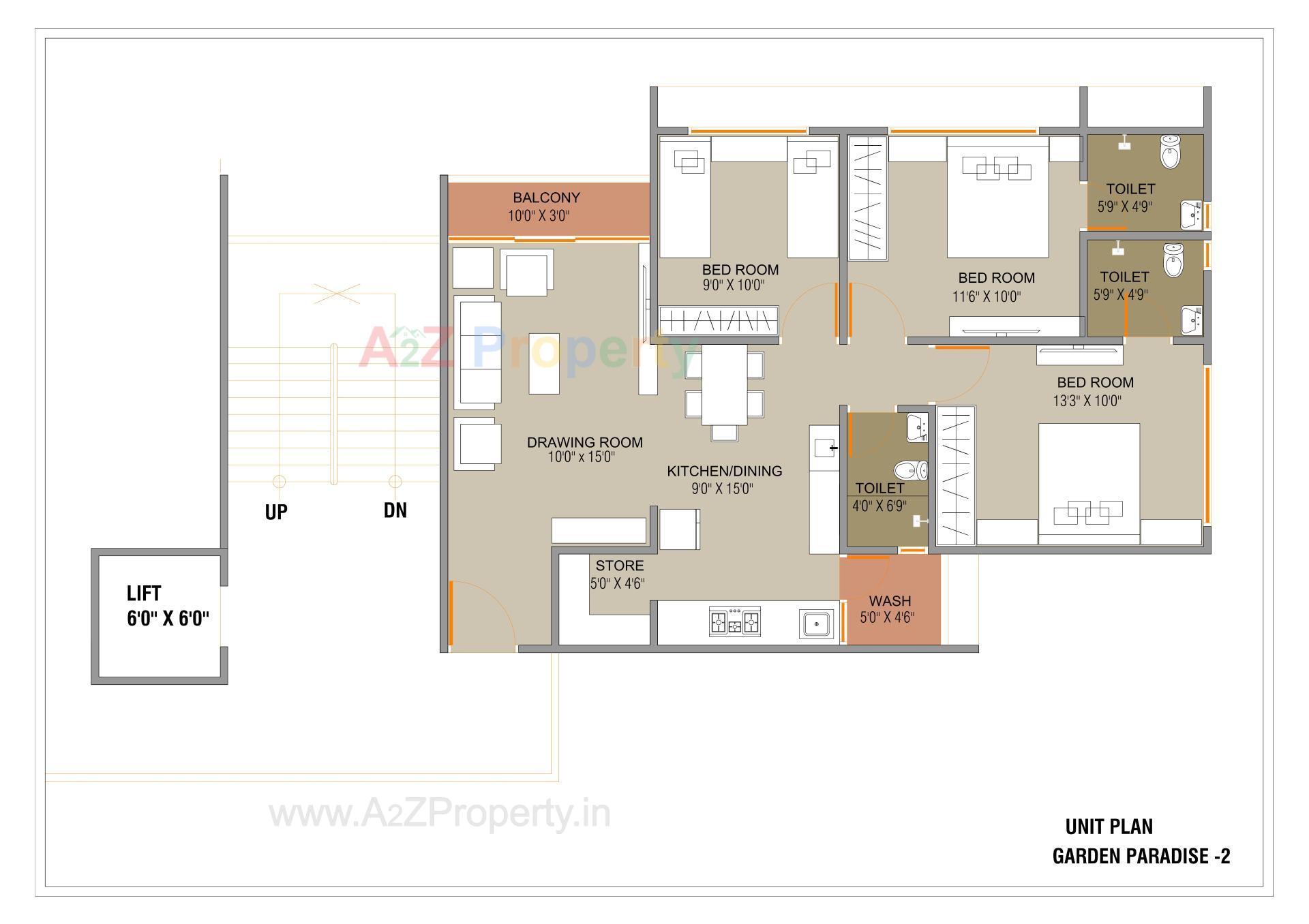 Layout of real estate project Garden Paradise located at Bopal, Ahmedabad, Gujarat