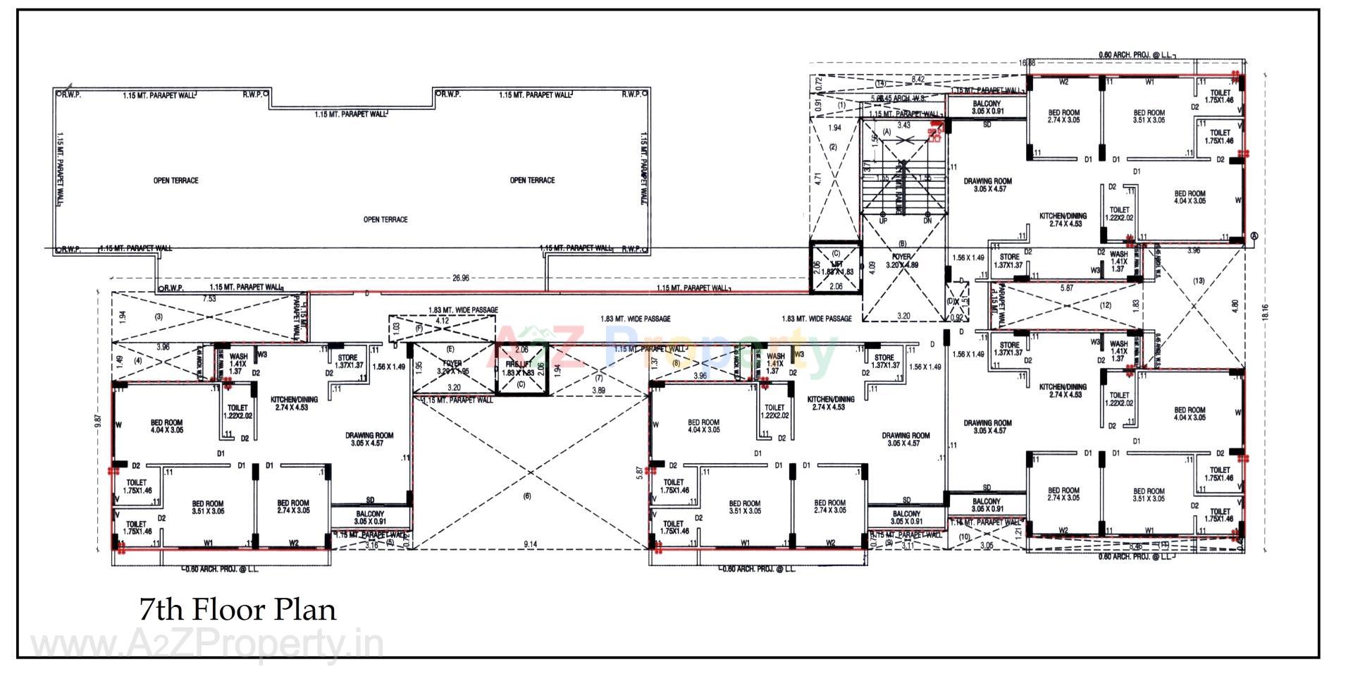 Layout of real estate project Garden Paradise located at Bopal, Ahmedabad, Gujarat