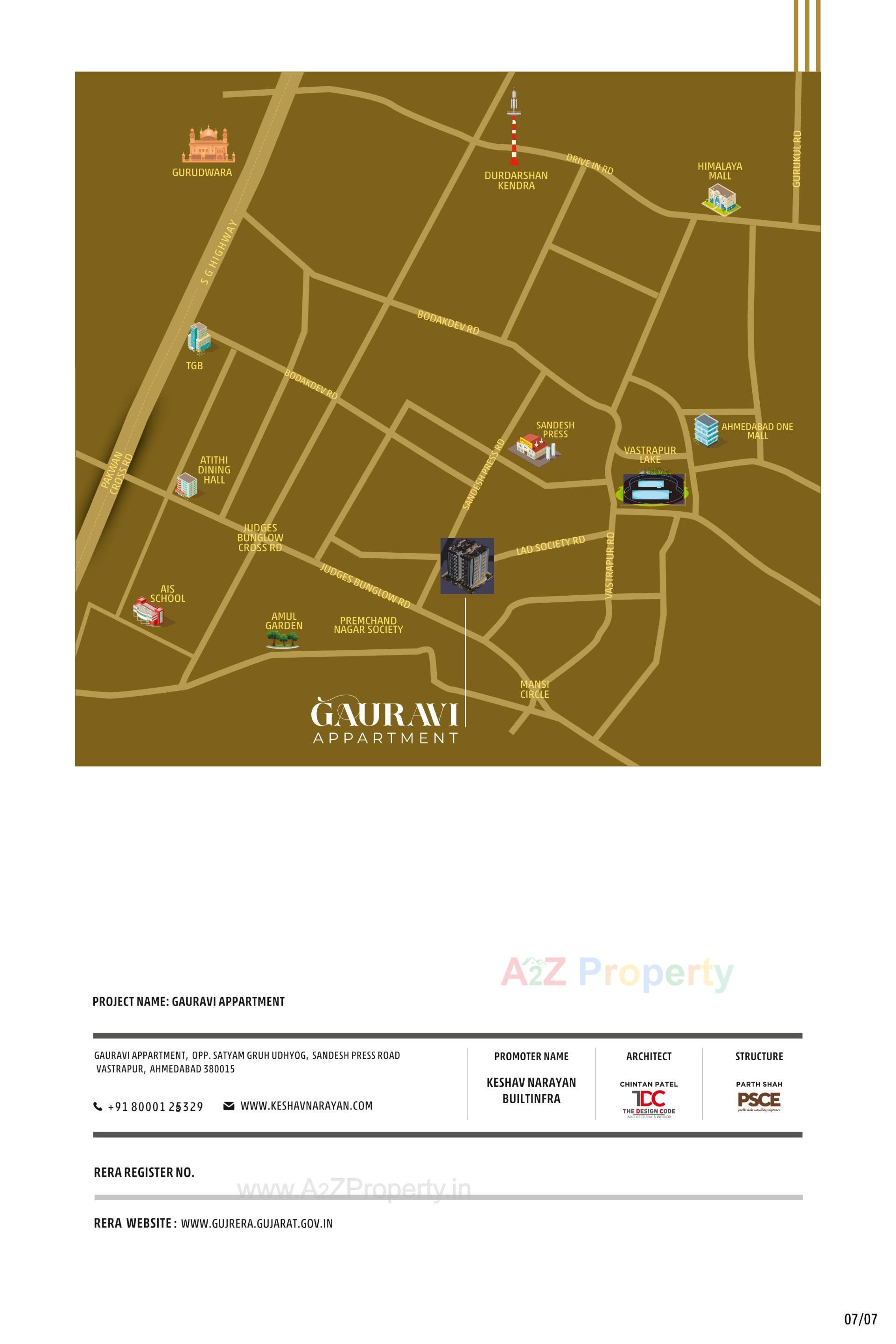  of real estate project Gauravi Apartment located at Vastrapur, Ahmedabad, Gujarat