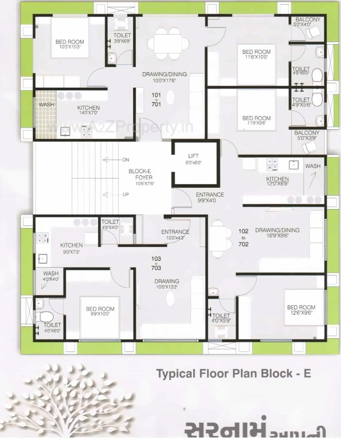 Layout of real estate project Gayatri Exotica Block E, located at Laxmipura, Ahmedabad, Gujarat