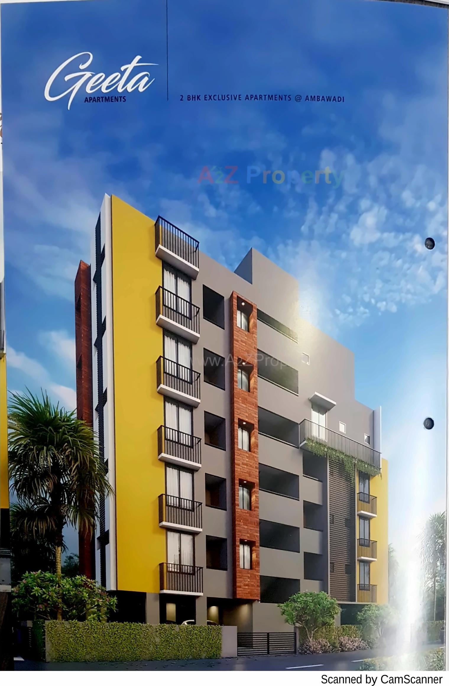 3D Elevation of real estate project Geeta Apartments located at Ahmedabad, Ahmedabad, Gujarat