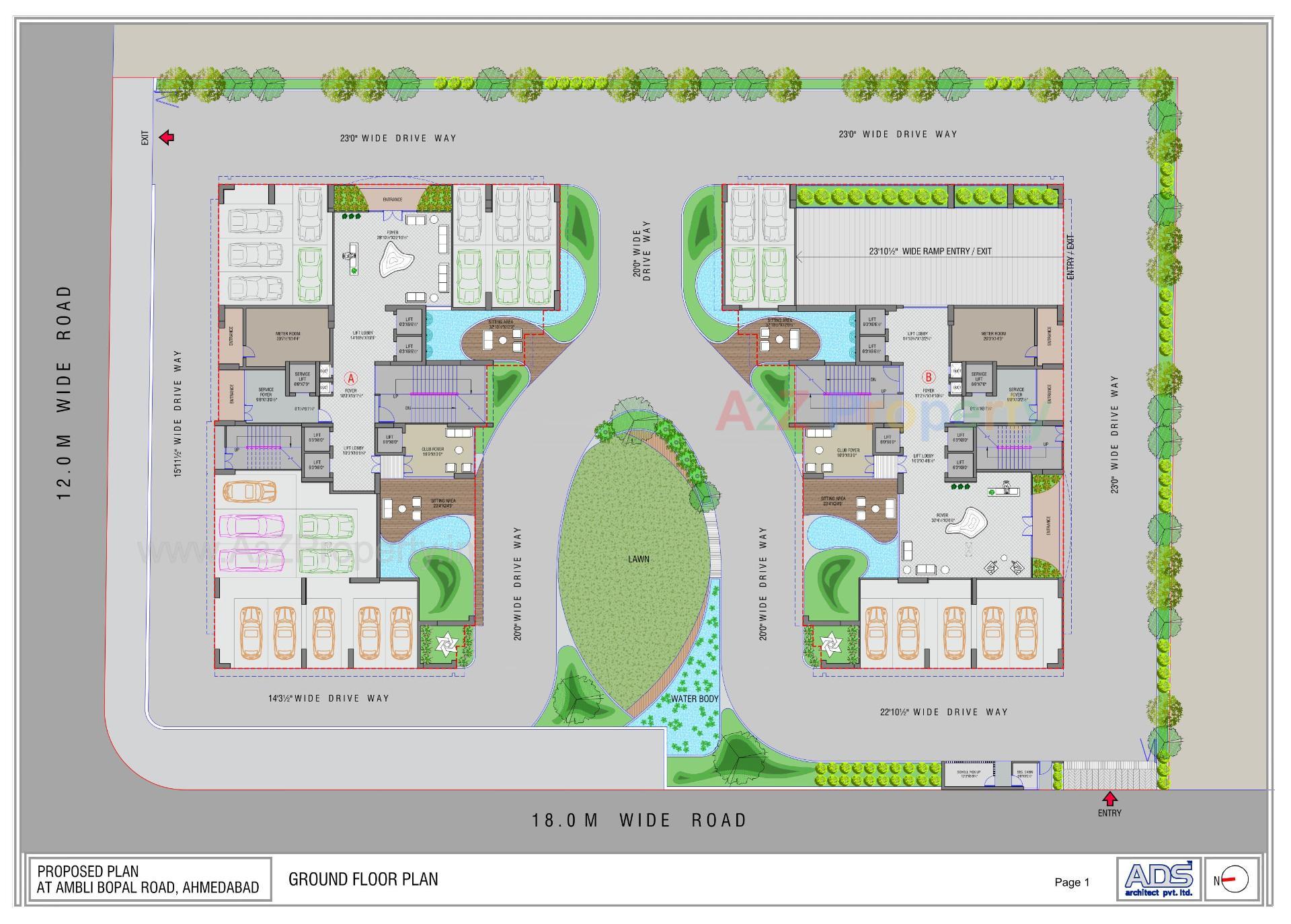 Layout of real estate project Gharana located at Vejalpur, Ahmedabad, Gujarat