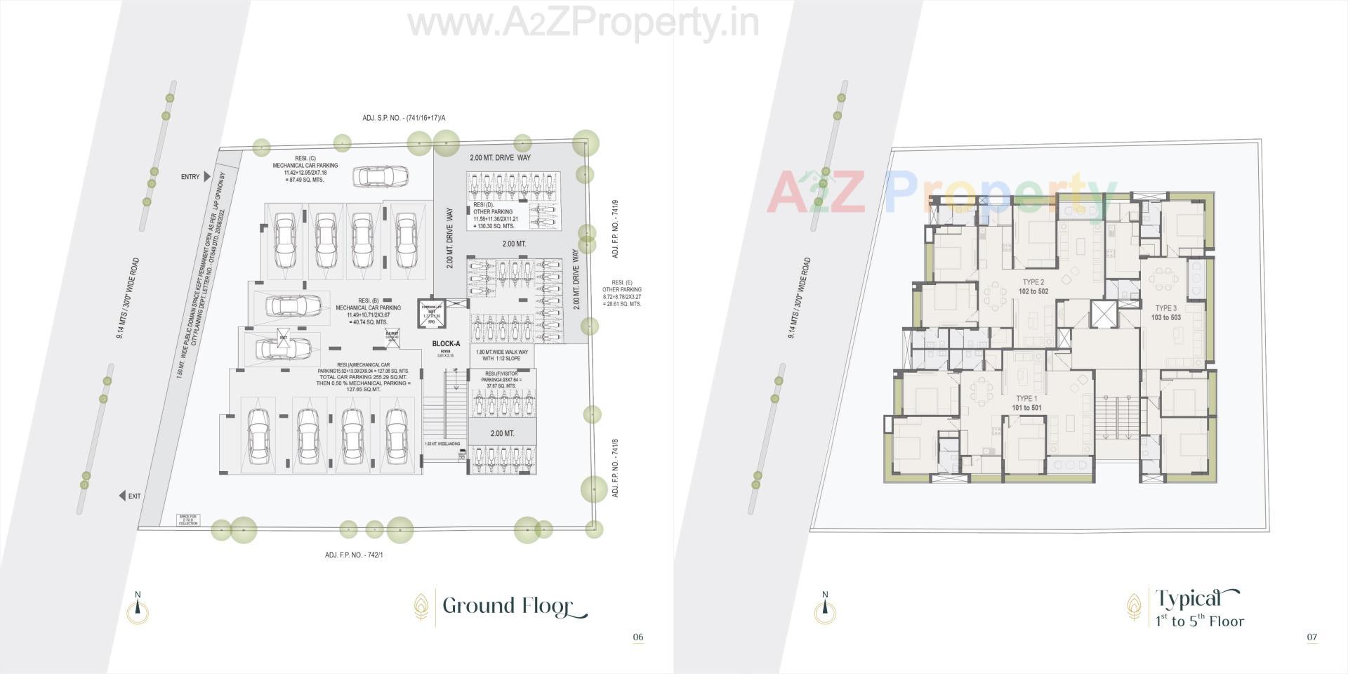 Layout of real estate project Giriraj Avinya located at Chhadavad, Ahmedabad, Gujarat