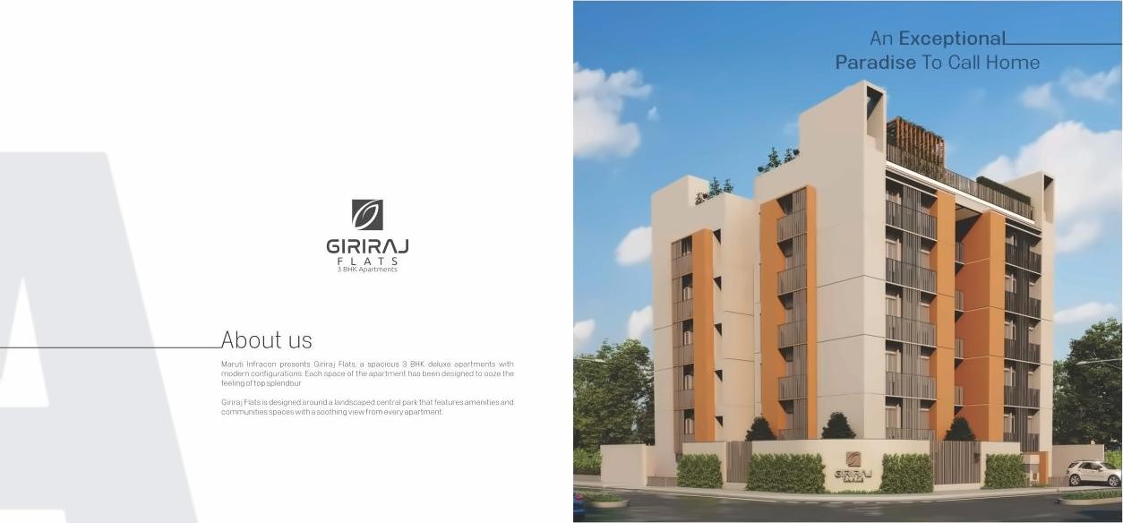 3D Elevation of real estate project Giriraj Flats located at Rajpur-hirpur, Ahmedabad, Gujarat