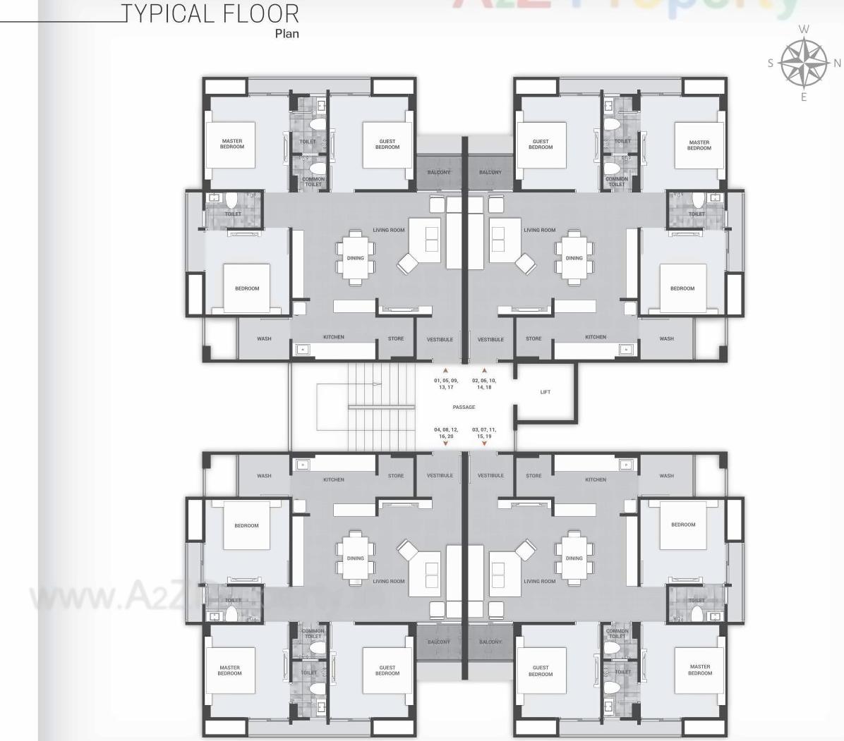 Layout of real estate project Giriraj Flats located at Rajpur-hirpur, Ahmedabad, Gujarat