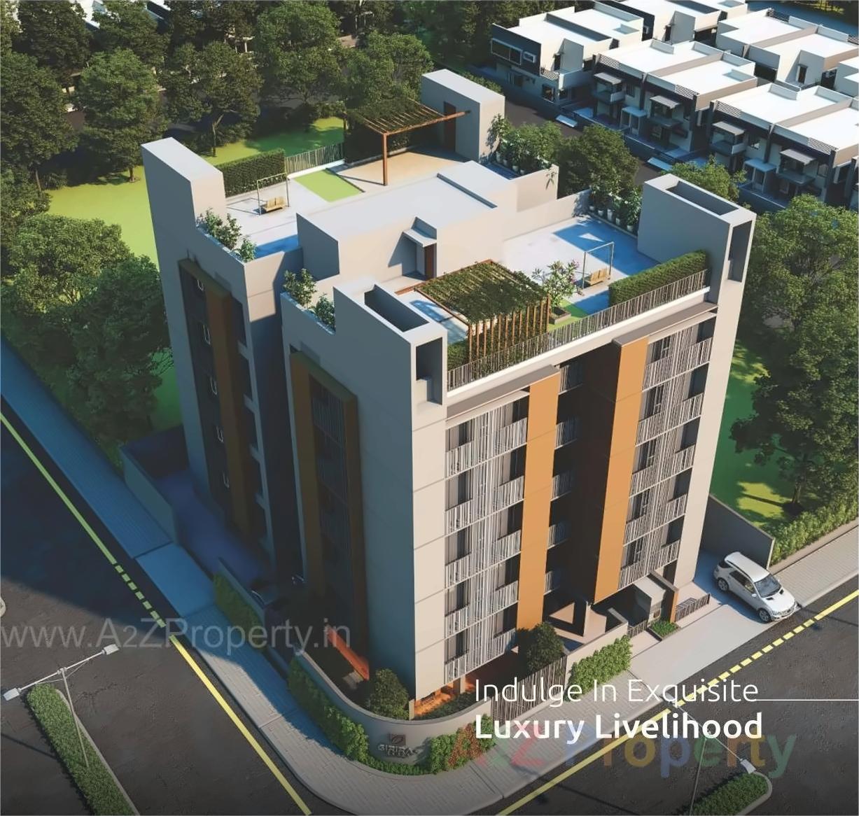 3D Elevation of real estate project Giriraj Flats located at Rajpur-hirpur, Ahmedabad, Gujarat