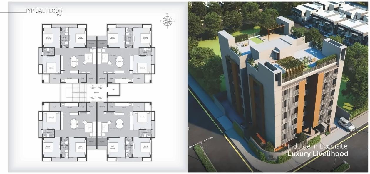 Layout of real estate project Giriraj Flats located at Rajpur-hirpur, Ahmedabad, Gujarat