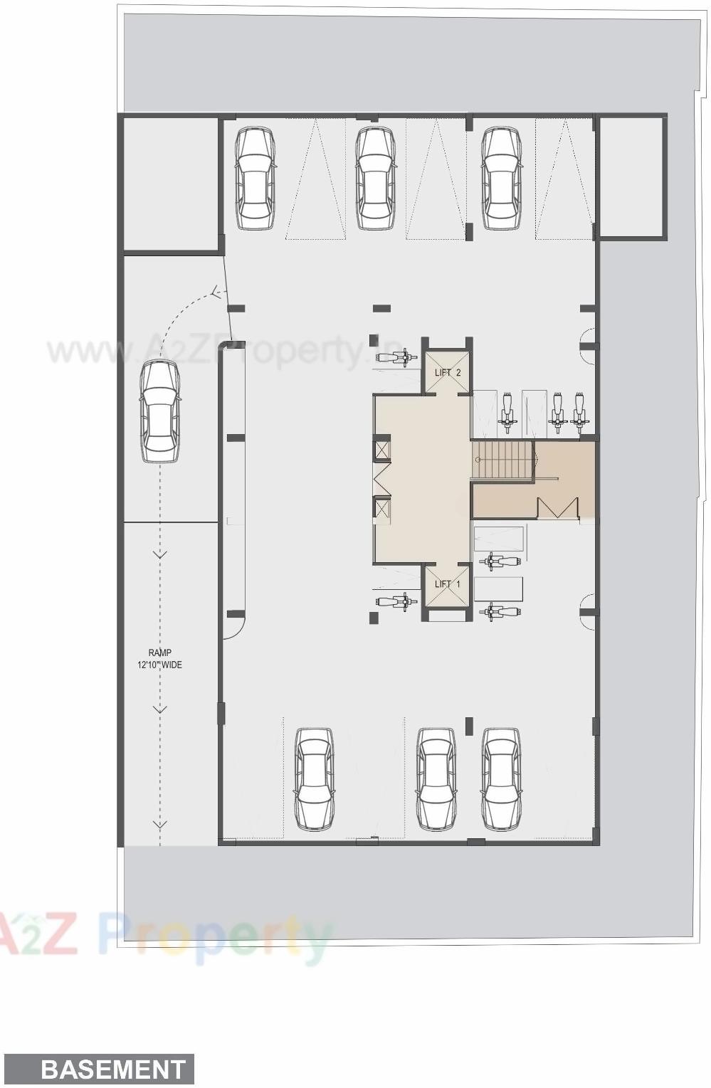 Layout of real estate project Giriraj Horizon located at Gulbai-tekra, Ahmedabad, Gujarat