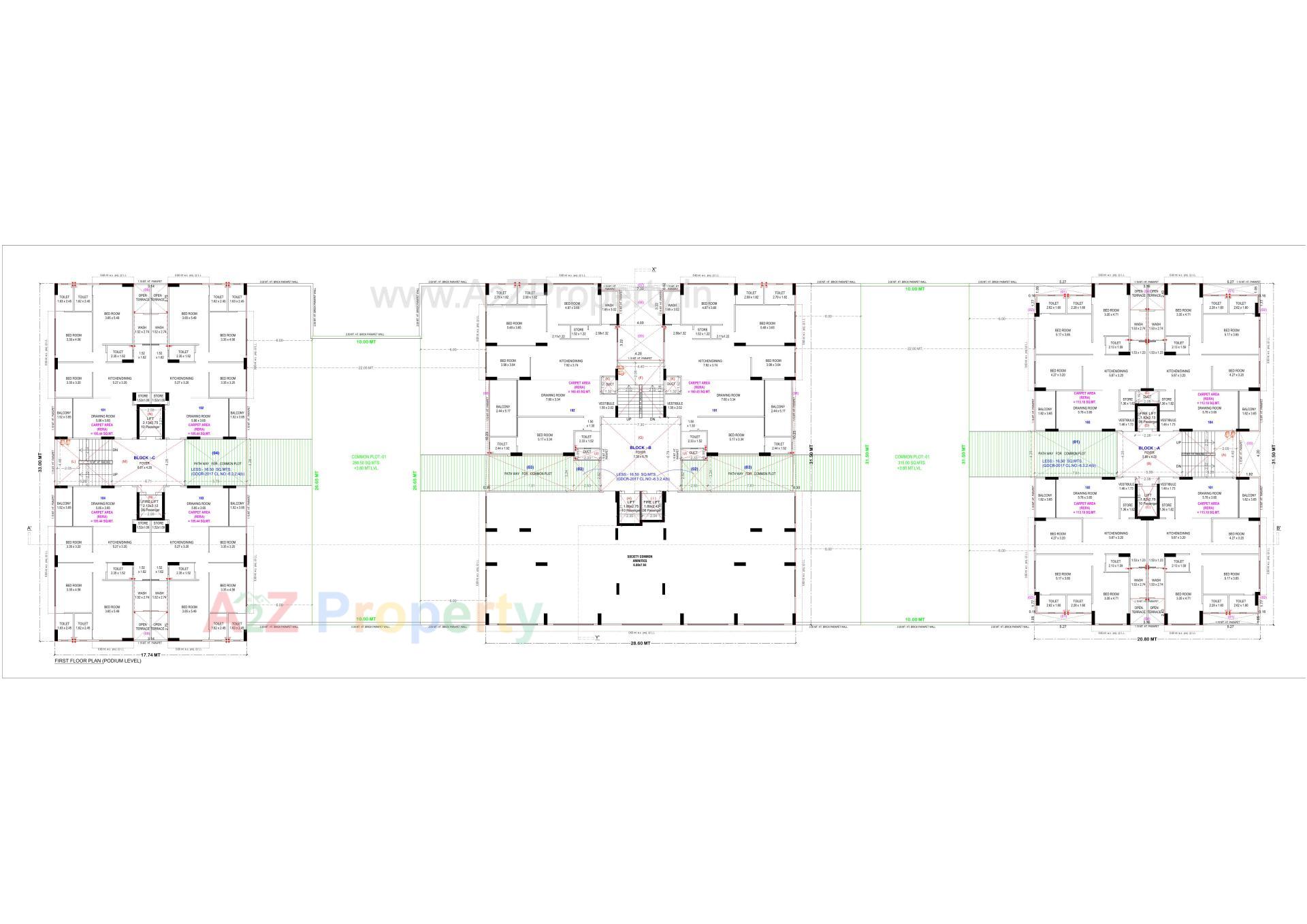 Layout of real estate project Girivar Empire located at Vastral, Ahmedabad, Gujarat