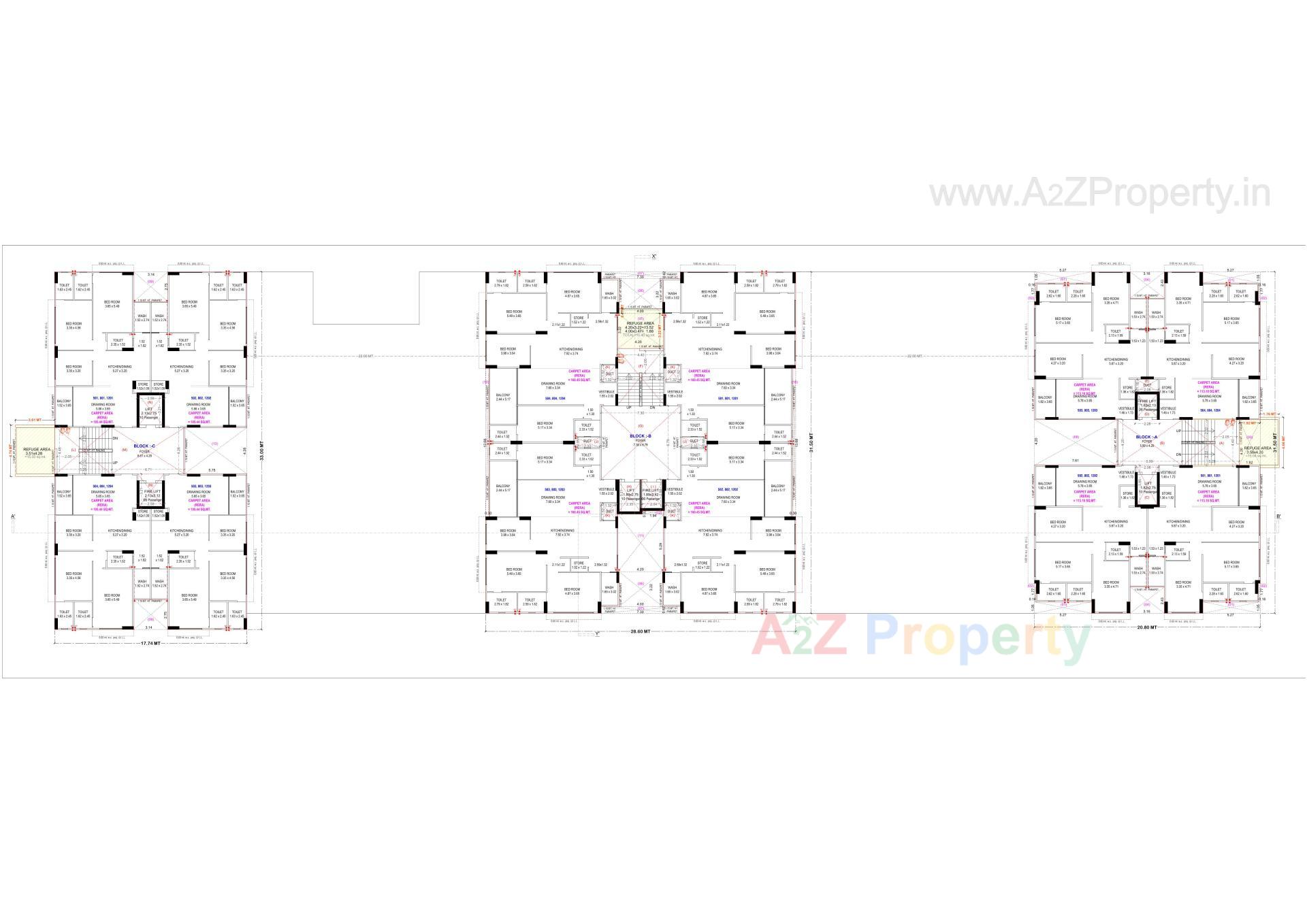Layout of real estate project Girivar Empire located at Vastral, Ahmedabad, Gujarat