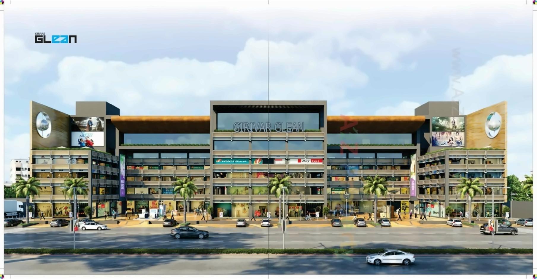 3D Elevation of real estate project Girivar Glean located at Nikol, Ahmedabad, Gujarat