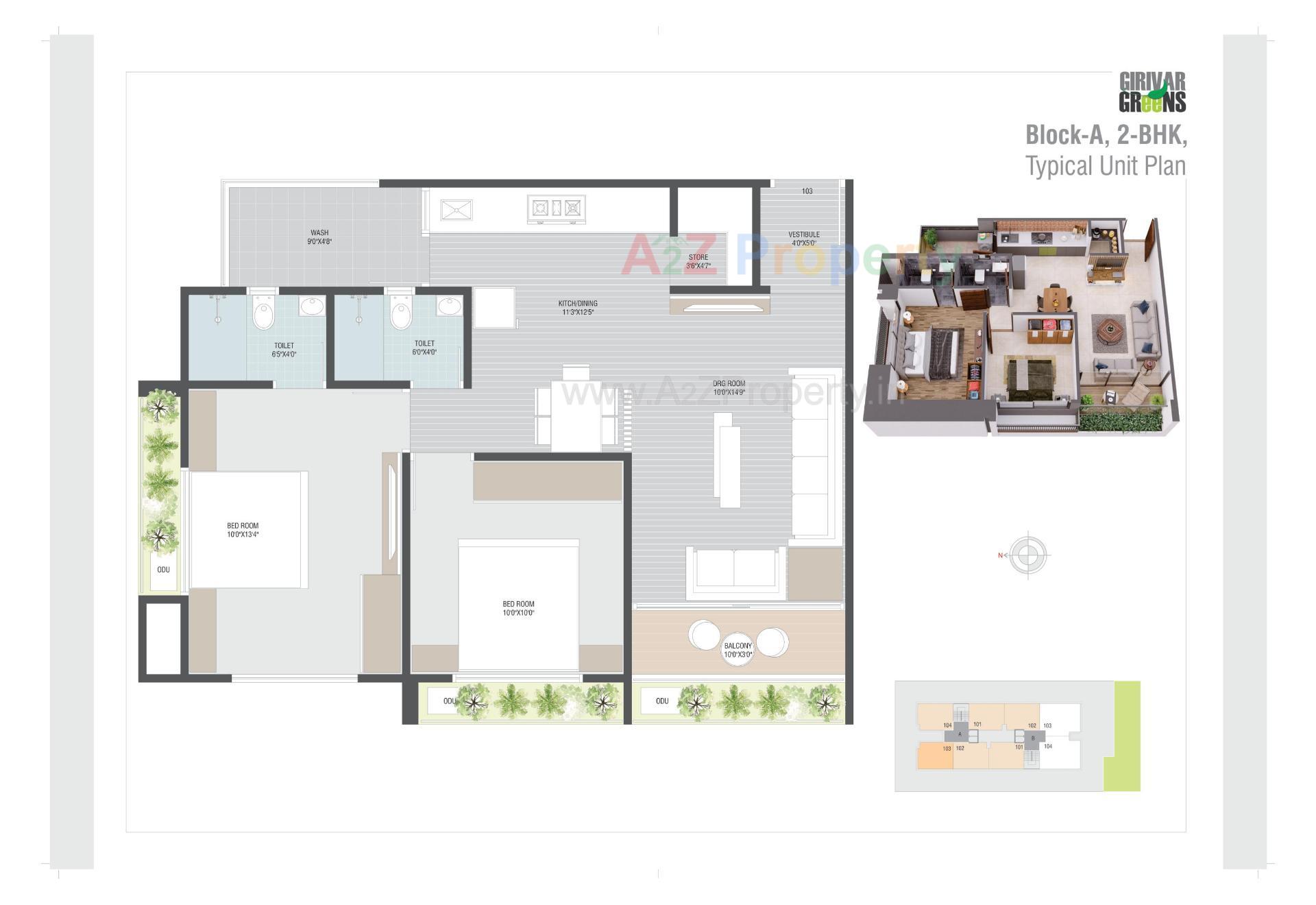 Layout of real estate project Girivar Greens located at Nikol, Ahmedabad, Gujarat