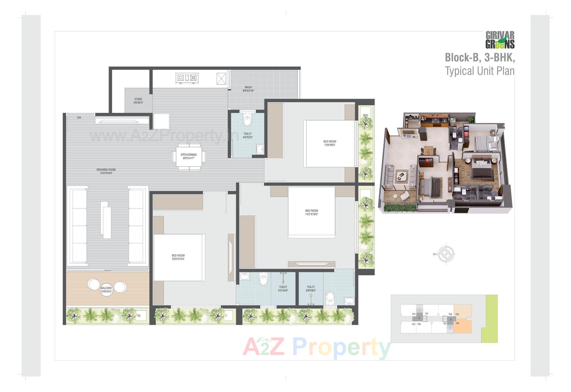 Layout of real estate project Girivar Greens located at Nikol, Ahmedabad, Gujarat