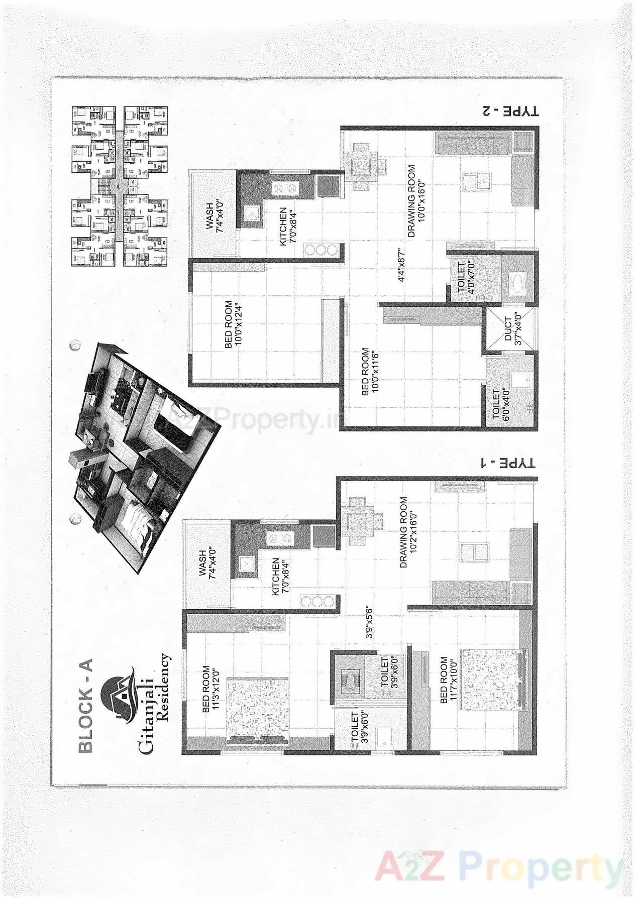 Layout of real estate project Gitanjali Residency located at Naroda, Ahmedabad, Gujarat