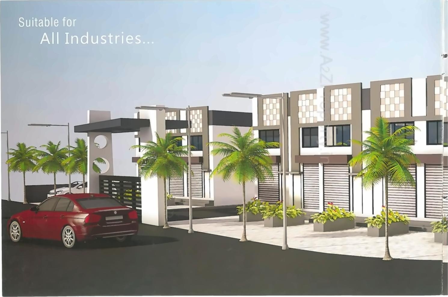3D Elevation of real estate project Gokul Industrial Estate located at Kathwada, Ahmedabad, Gujarat