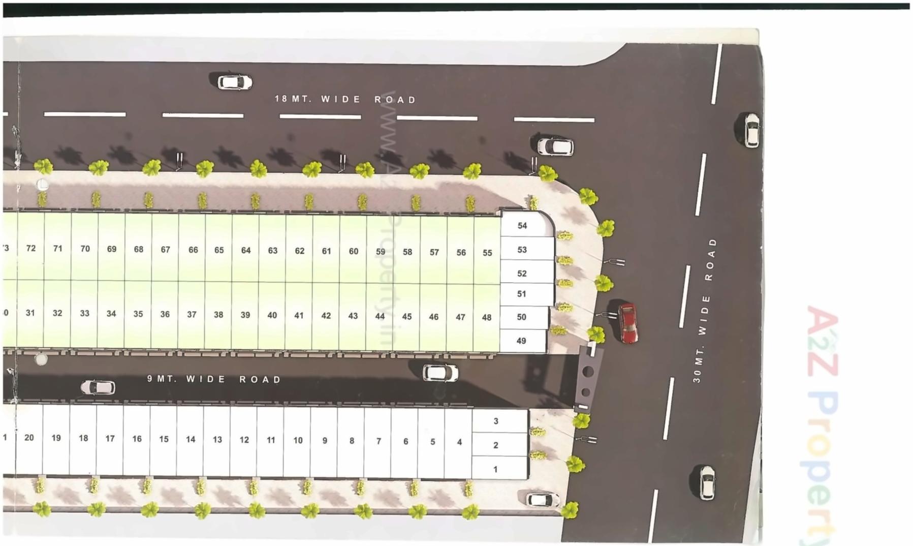 Layout of real estate project Gokul Industrial Estate located at Kathwada, Ahmedabad, Gujarat