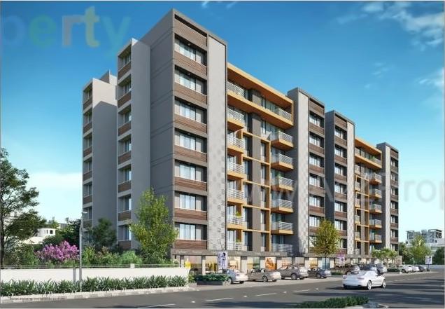 3D Elevation of real estate project Gokuldham Lifestyle located at Singarva, Ahmedabad, Gujarat