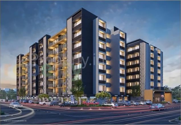 3D Elevation of real estate project Gokuldham Lifestyle located at Singarva, Ahmedabad, Gujarat