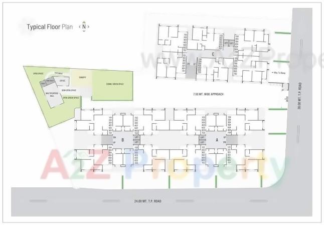 Layout of real estate project Gokuldham Lifestyle located at Singarva, Ahmedabad, Gujarat