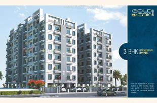 Elevation of real estate project Gold Coin Apartment located at Sarkhej, Ahmedabad, Gujarat