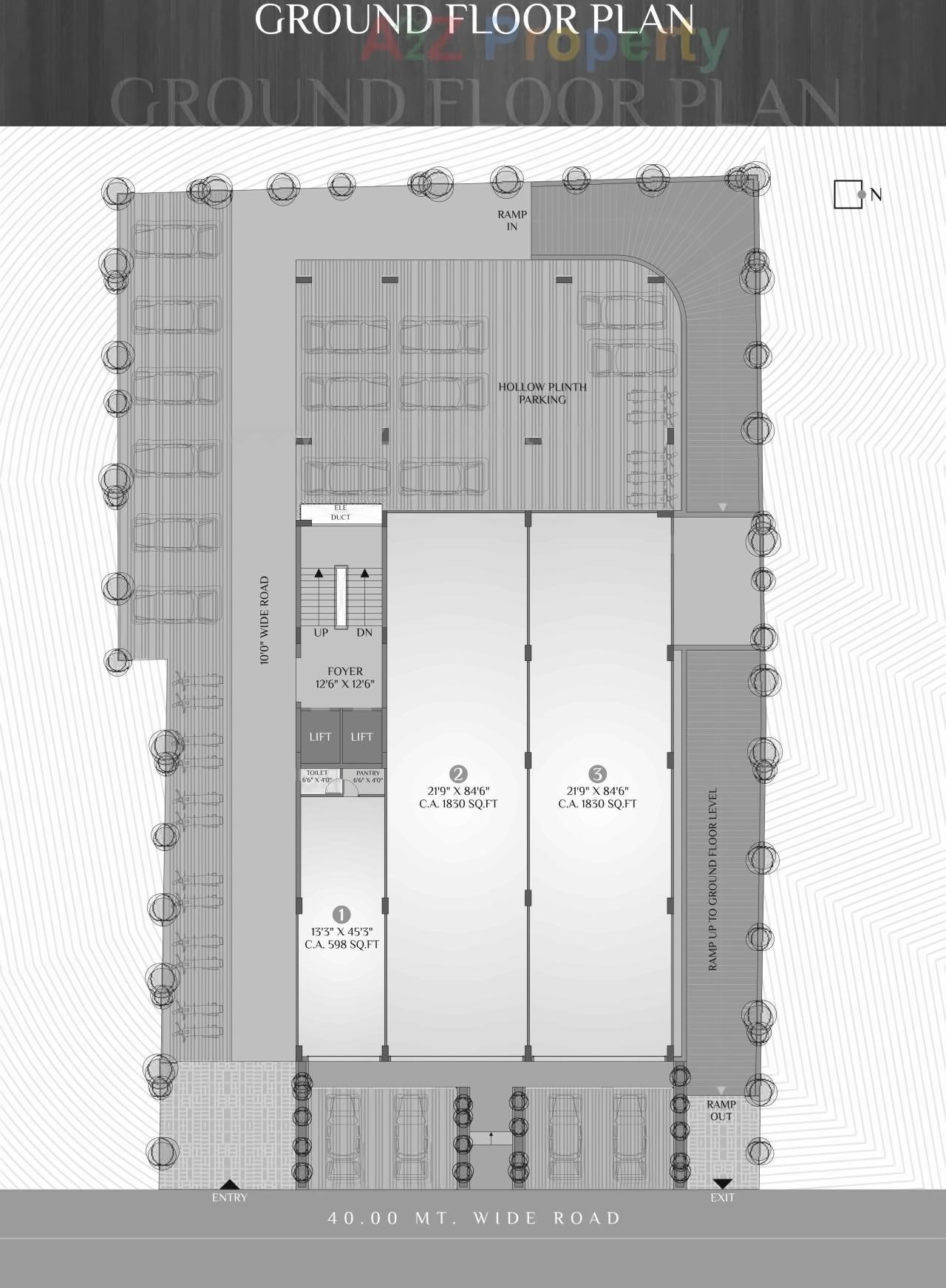 Layout of real estate project Golden Icon located at Jodhpur, Ahmedabad, Gujarat