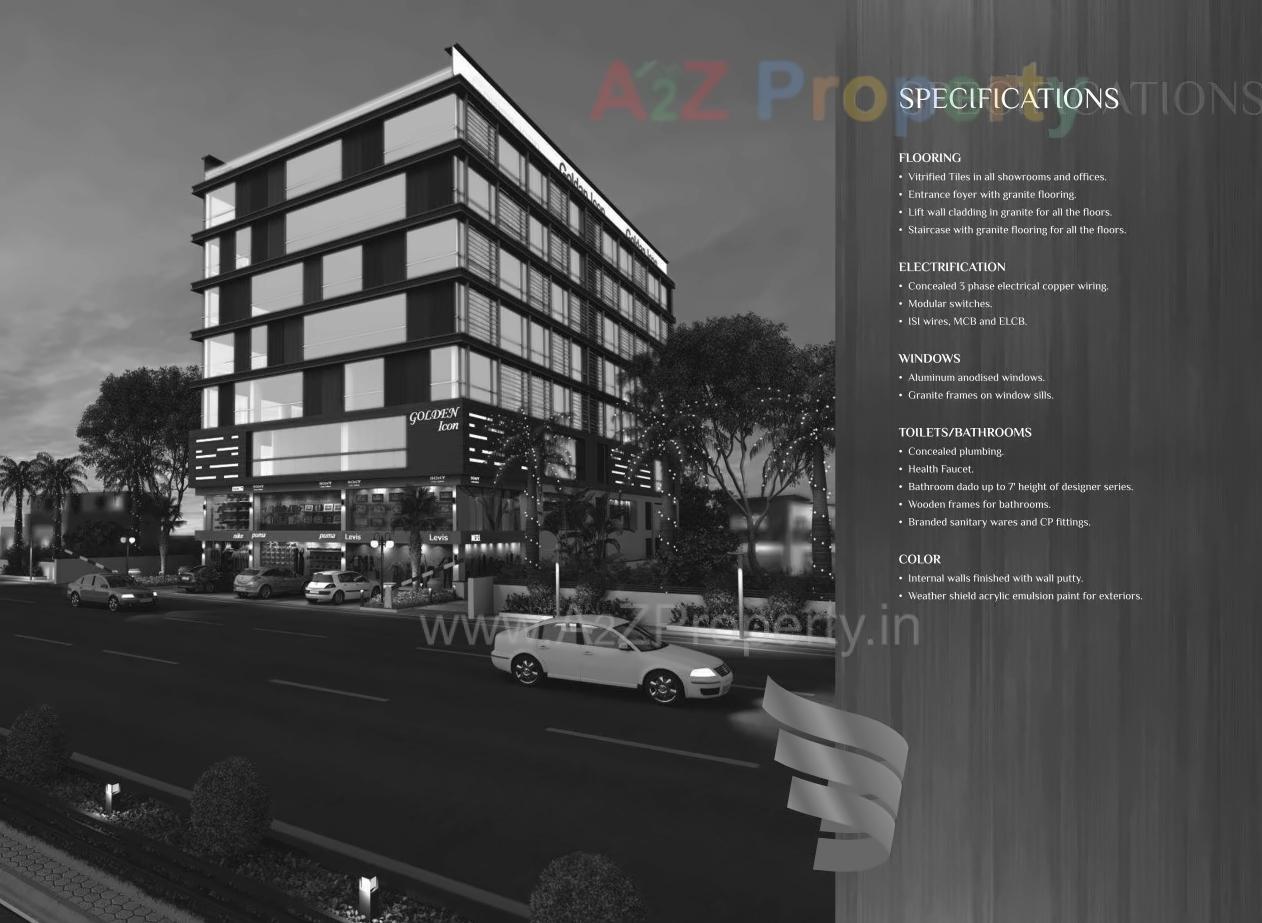 3D Elevation of real estate project Golden Icon located at Jodhpur, Ahmedabad, Gujarat