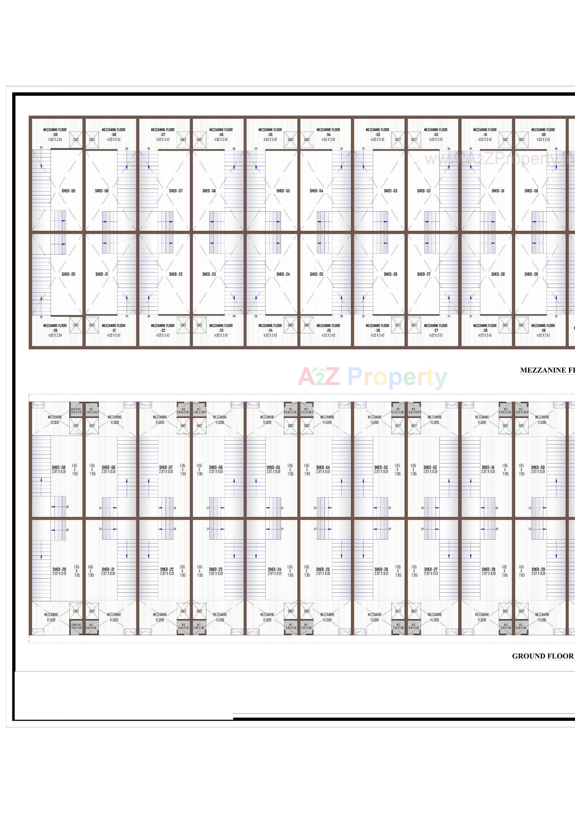 Layout of real estate project Golden Industrial Park located at Kathwada, Ahmedabad, Gujarat