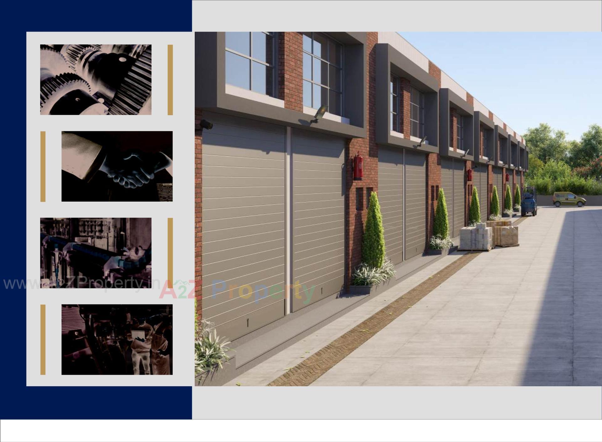 3D Elevation of real estate project Golden Industrial Park located at Kathwada, Ahmedabad, Gujarat