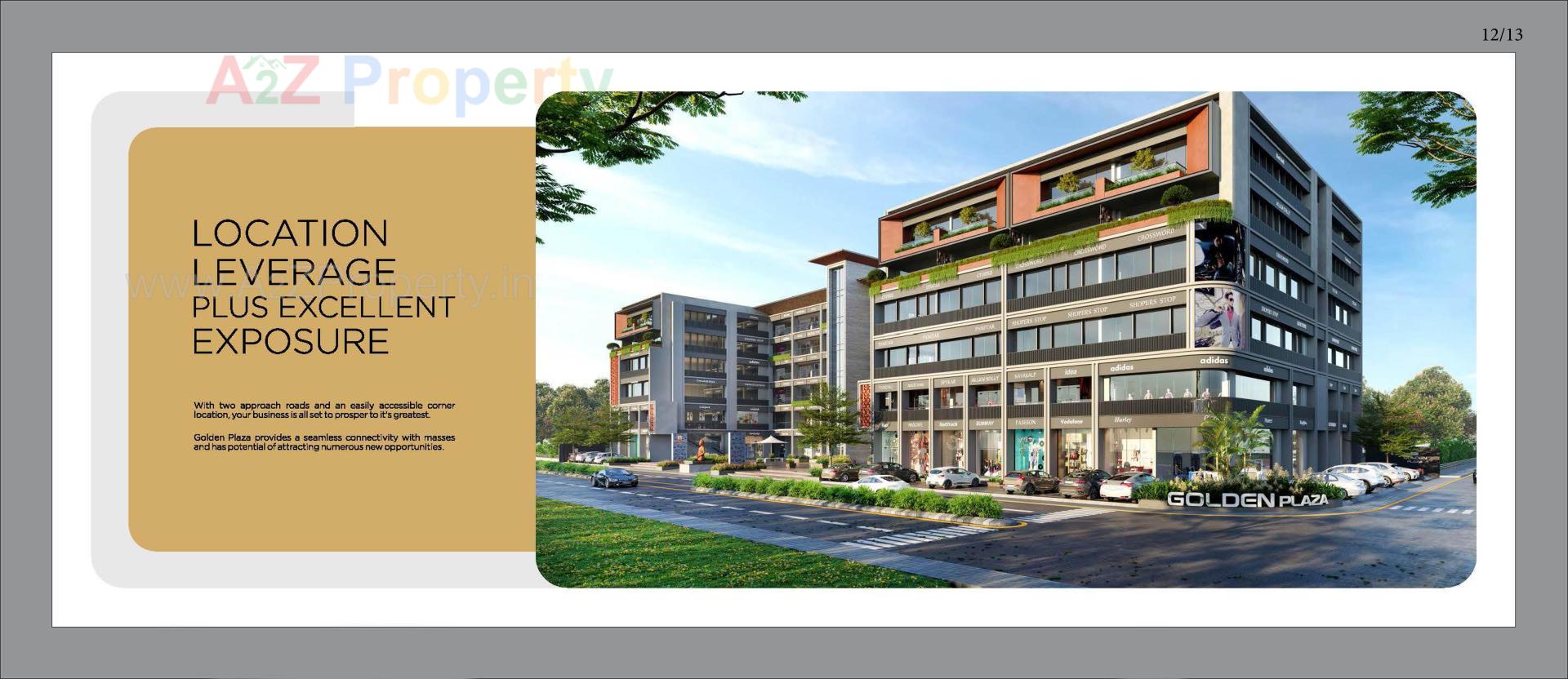 3D Elevation of real estate project Golden Plaza located at Nikol, Ahmedabad, Gujarat