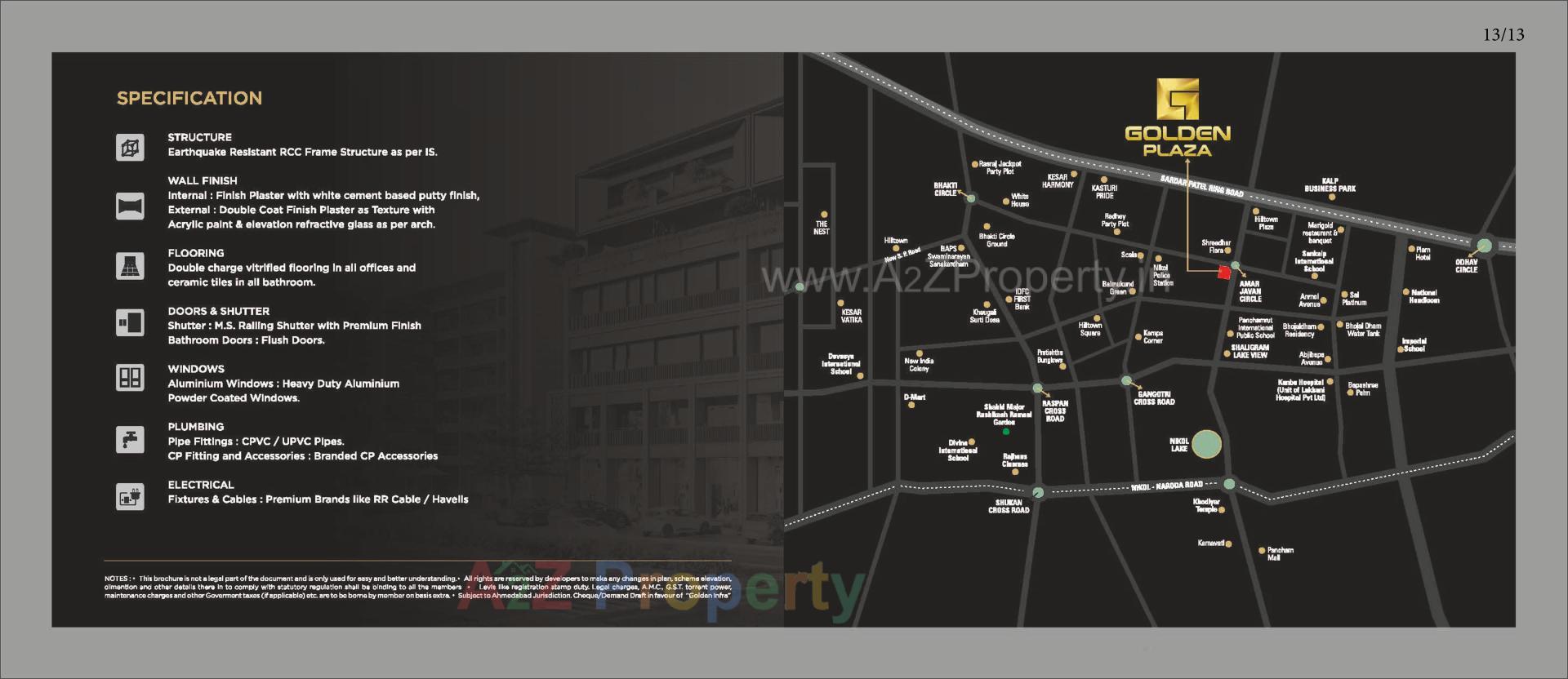  of real estate project Golden Plaza located at Nikol, Ahmedabad, Gujarat