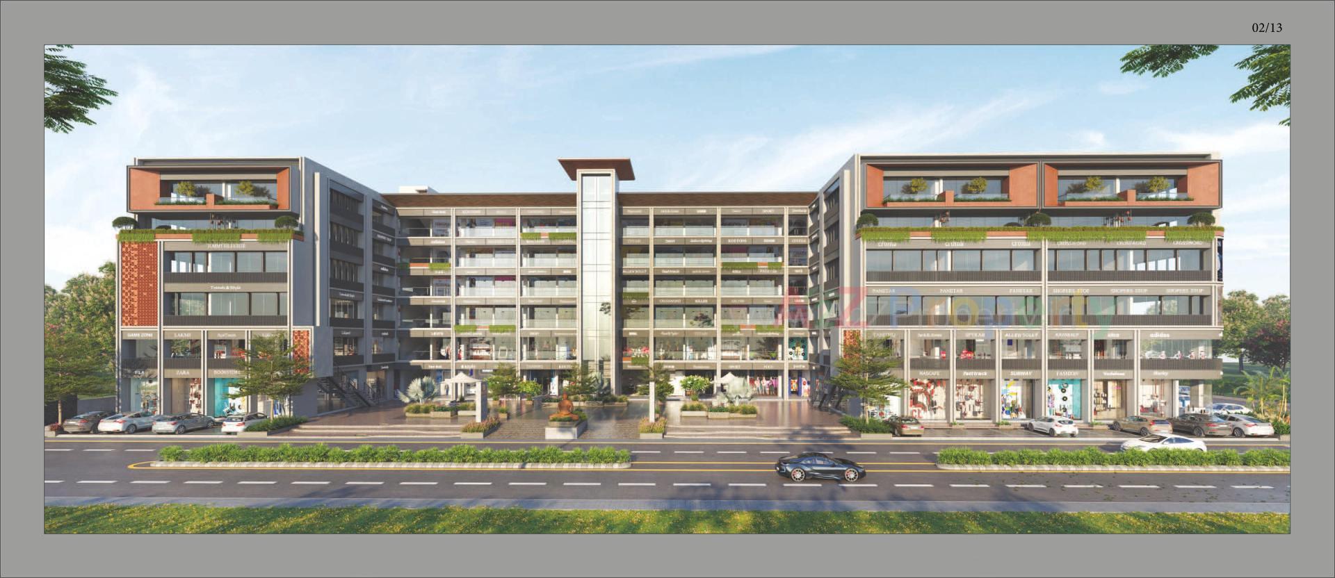 3D Elevation of real estate project Golden Plaza located at Nikol, Ahmedabad, Gujarat