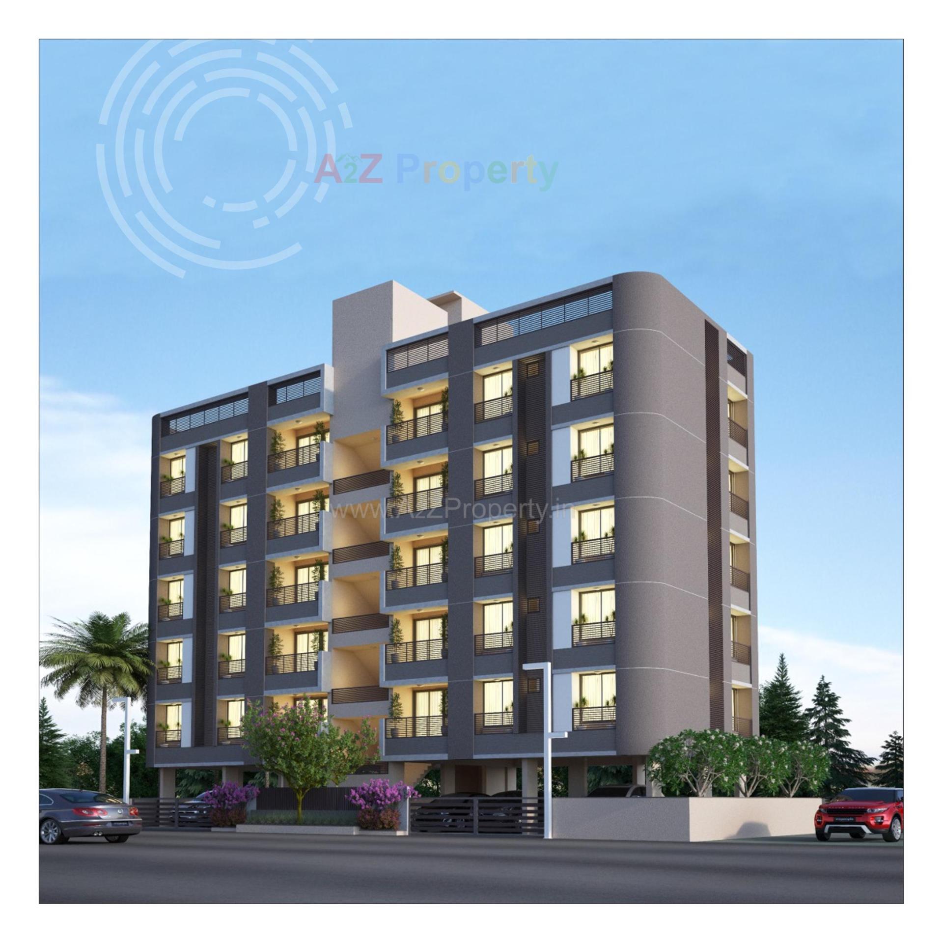 3D Elevation of real estate project Golden Sunrise located at Bodakdev, Ahmedabad, Gujarat