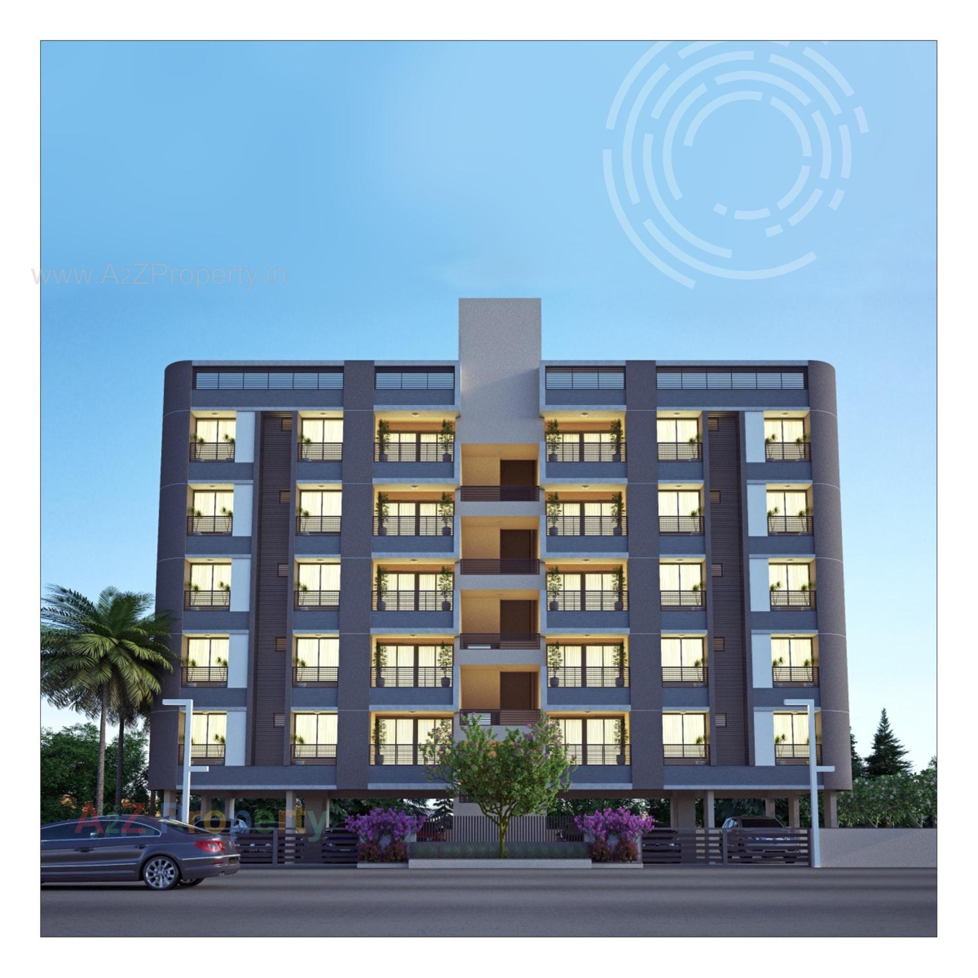 3D Elevation of real estate project Golden Sunrise located at Bodakdev, Ahmedabad, Gujarat