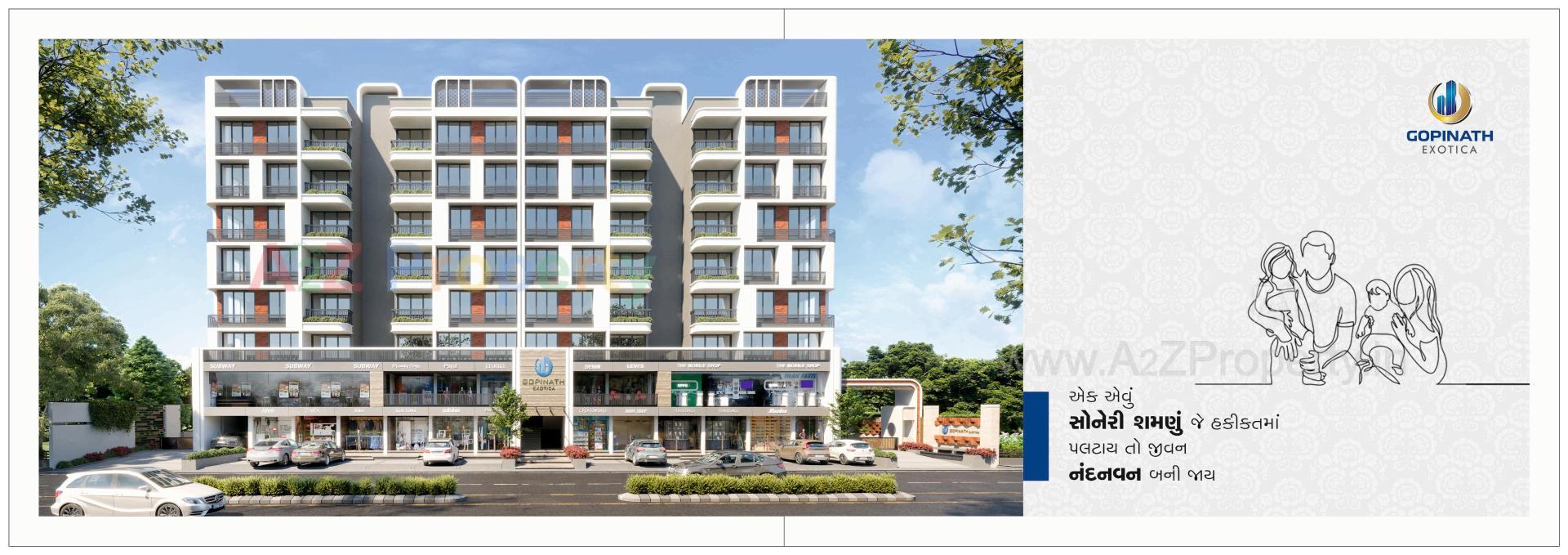 3D Elevation of real estate project Gopinath Exotica located at Nagar, Ahmedabad, Gujarat