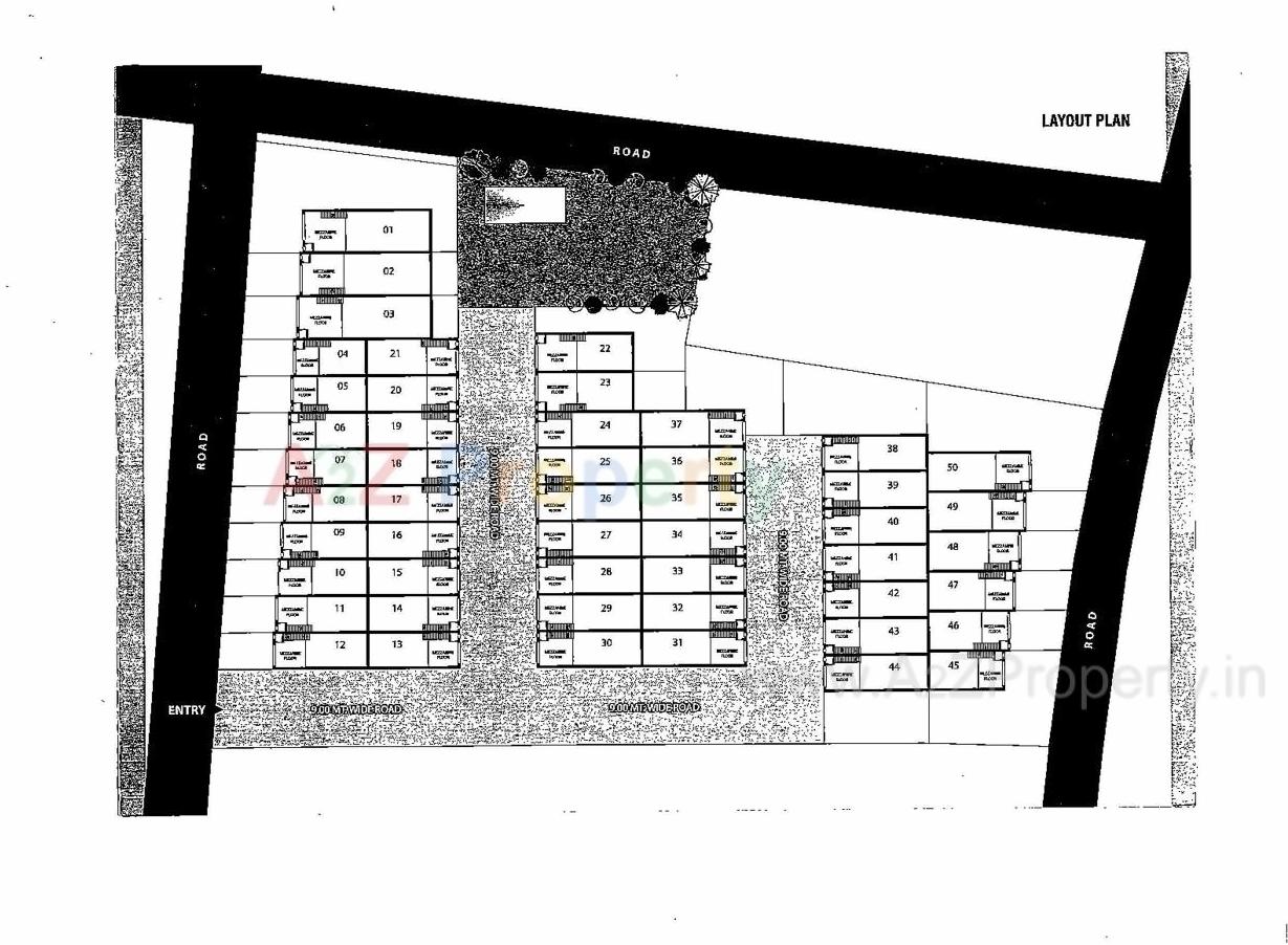 Layout of real estate project Gopinath Industrial Hub located at Odhav, Ahmedabad, Gujarat