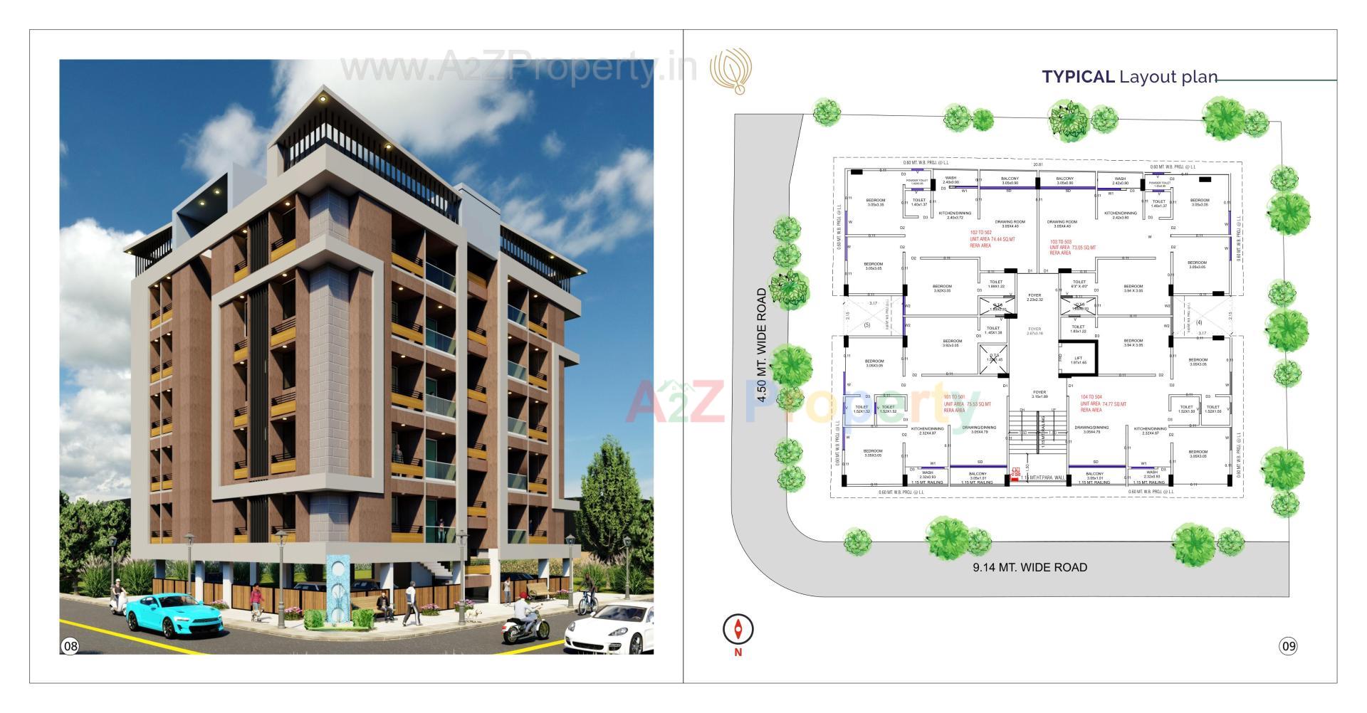 Layout of real estate project Govardhan Grace located at Rajpur - Hirpur, Ahmedabad, Gujarat