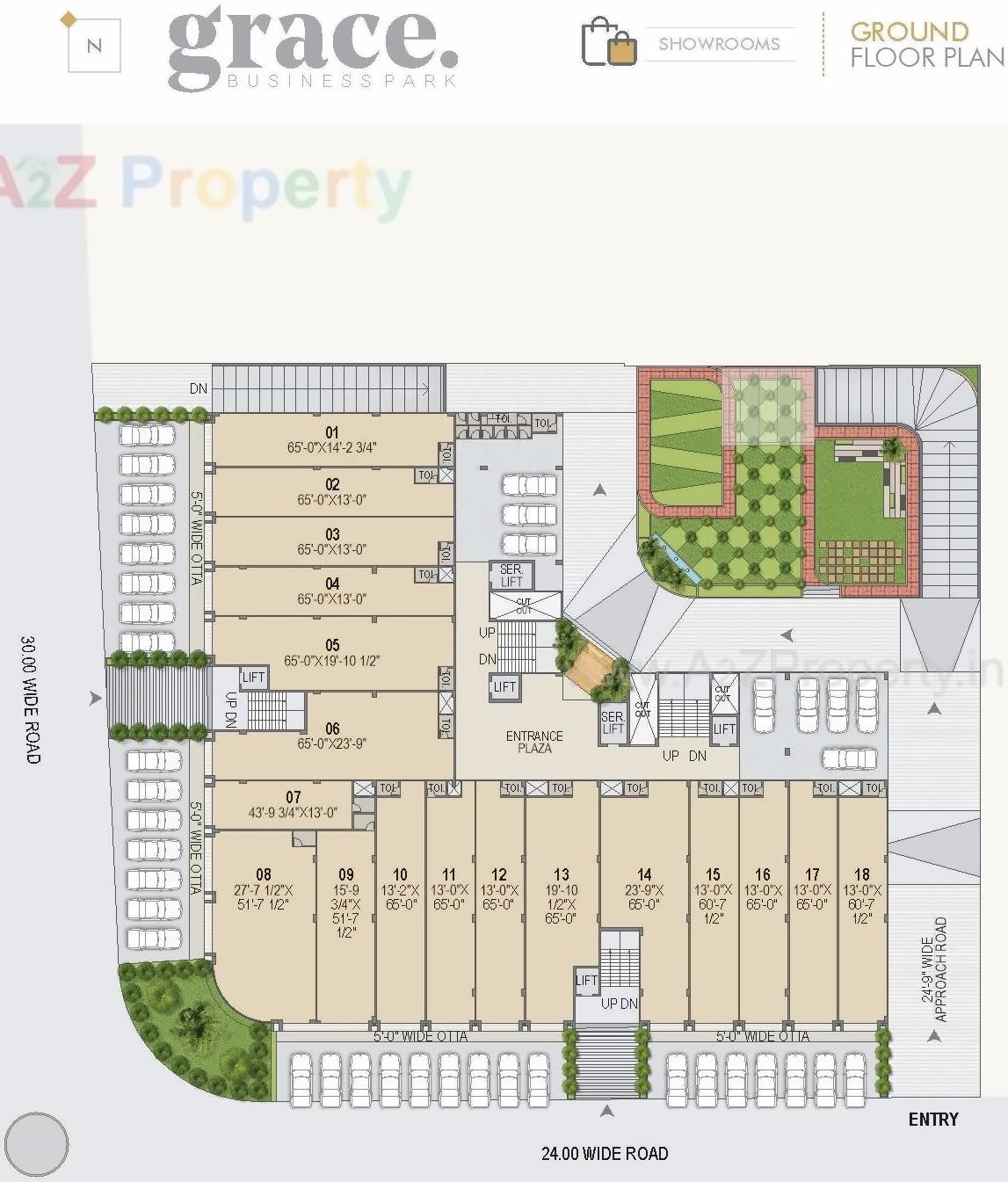 Layout of real estate project Grace Business Park located at Ahmedabad, Ahmedabad, Gujarat