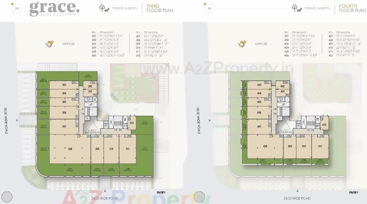 Layout of real estate project Grace Business Park located at Ahmedabad, Ahmedabad, Gujarat