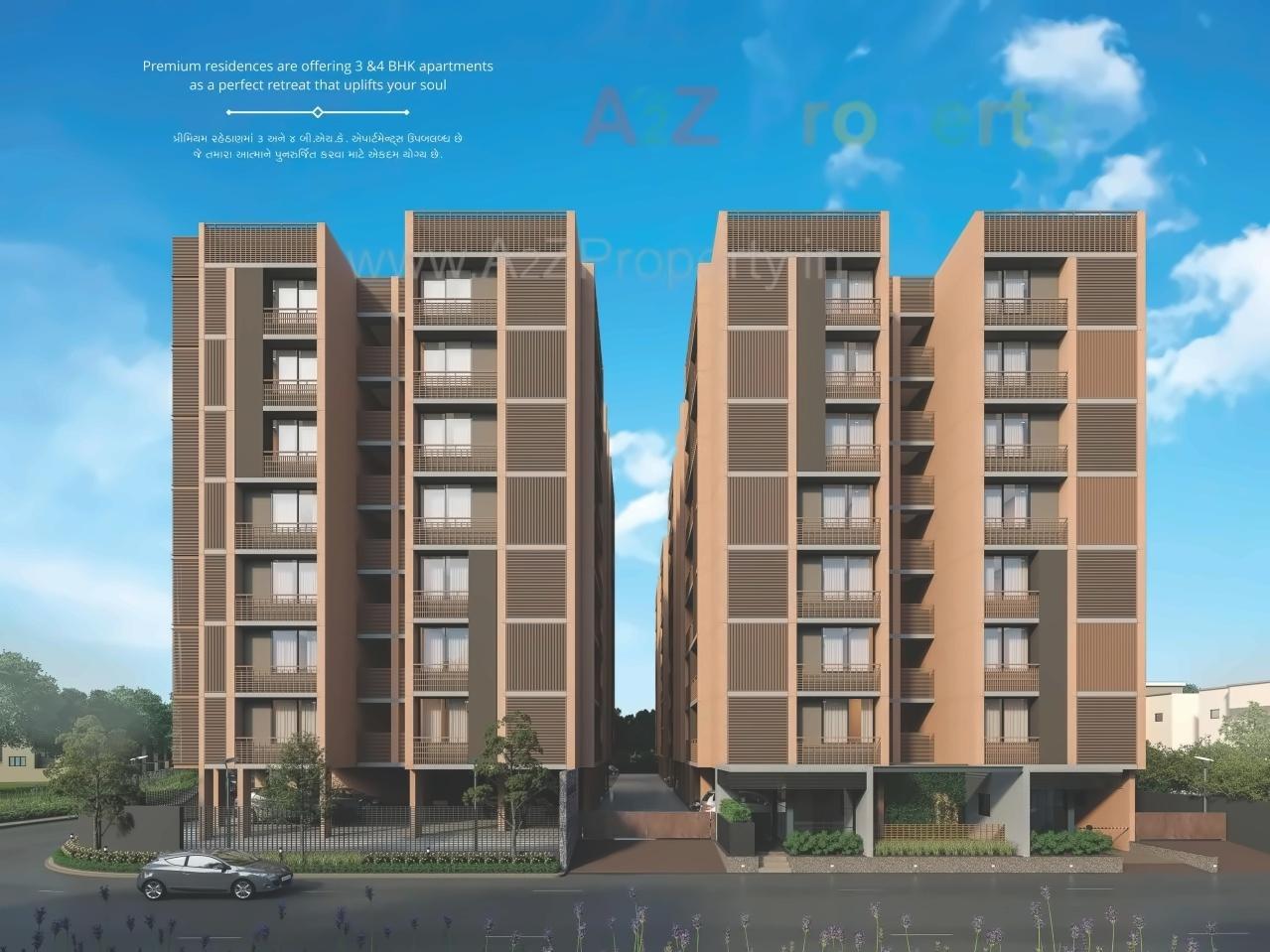 3D Elevation of real estate project Grand Pushkar located at Nikol, Ahmedabad, Gujarat