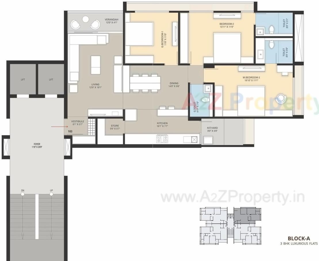 Layout of real estate project Grand Pushkar located at Nikol, Ahmedabad, Gujarat