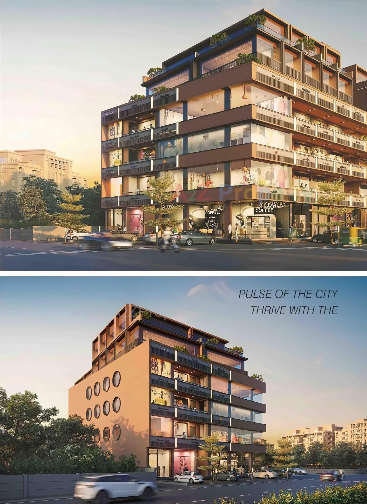 3D Elevation of real estate project Gravity Retail   Work Spaces located at Nikol, Ahmedabad, Gujarat