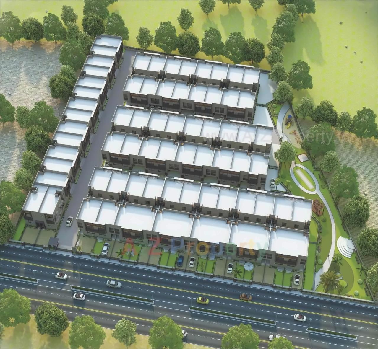 3D Elevation of real estate project Green Flora located at Sanand, Ahmedabad, Gujarat