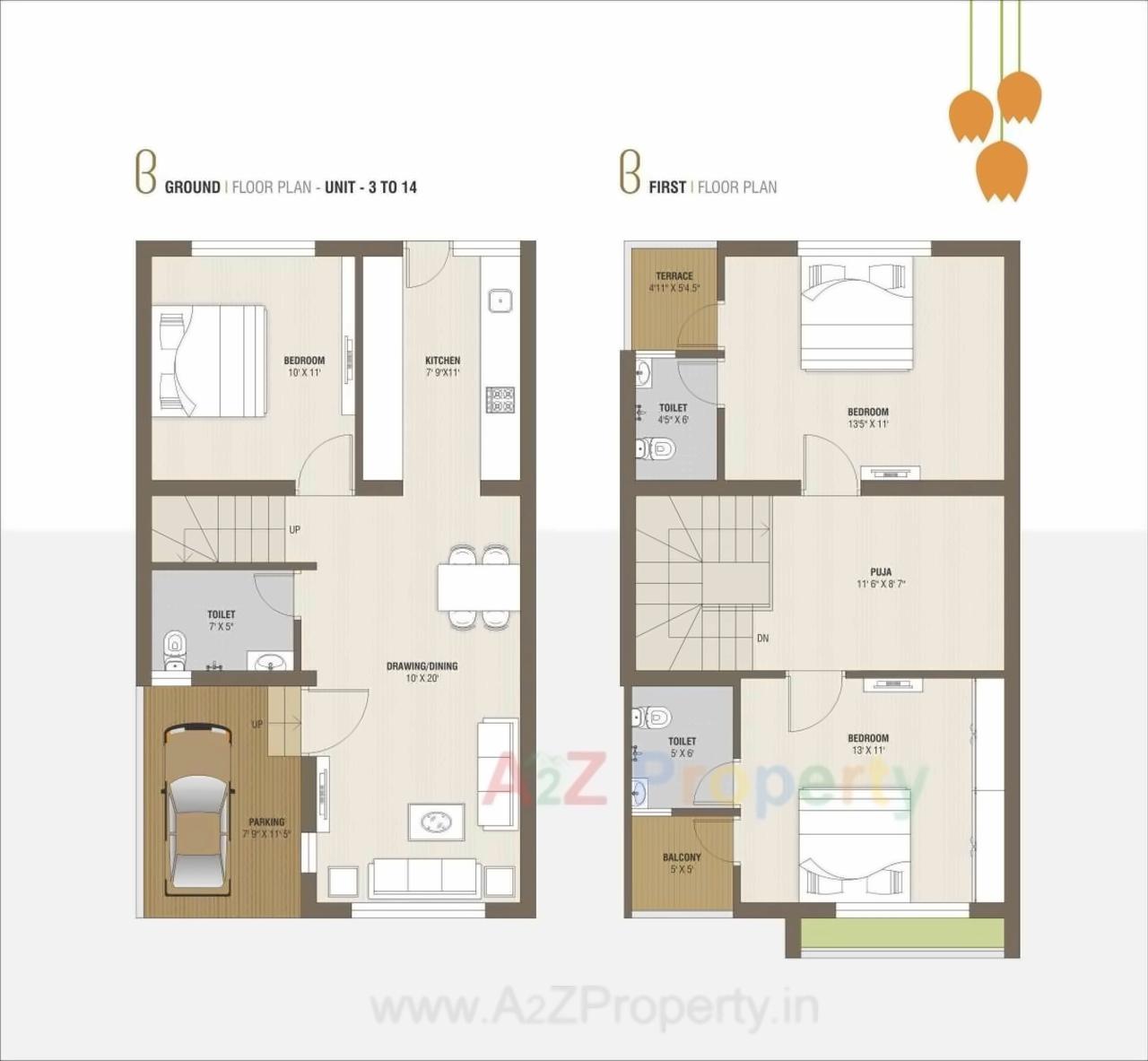 Layout of real estate project Green Flora located at Sanand, Ahmedabad, Gujarat