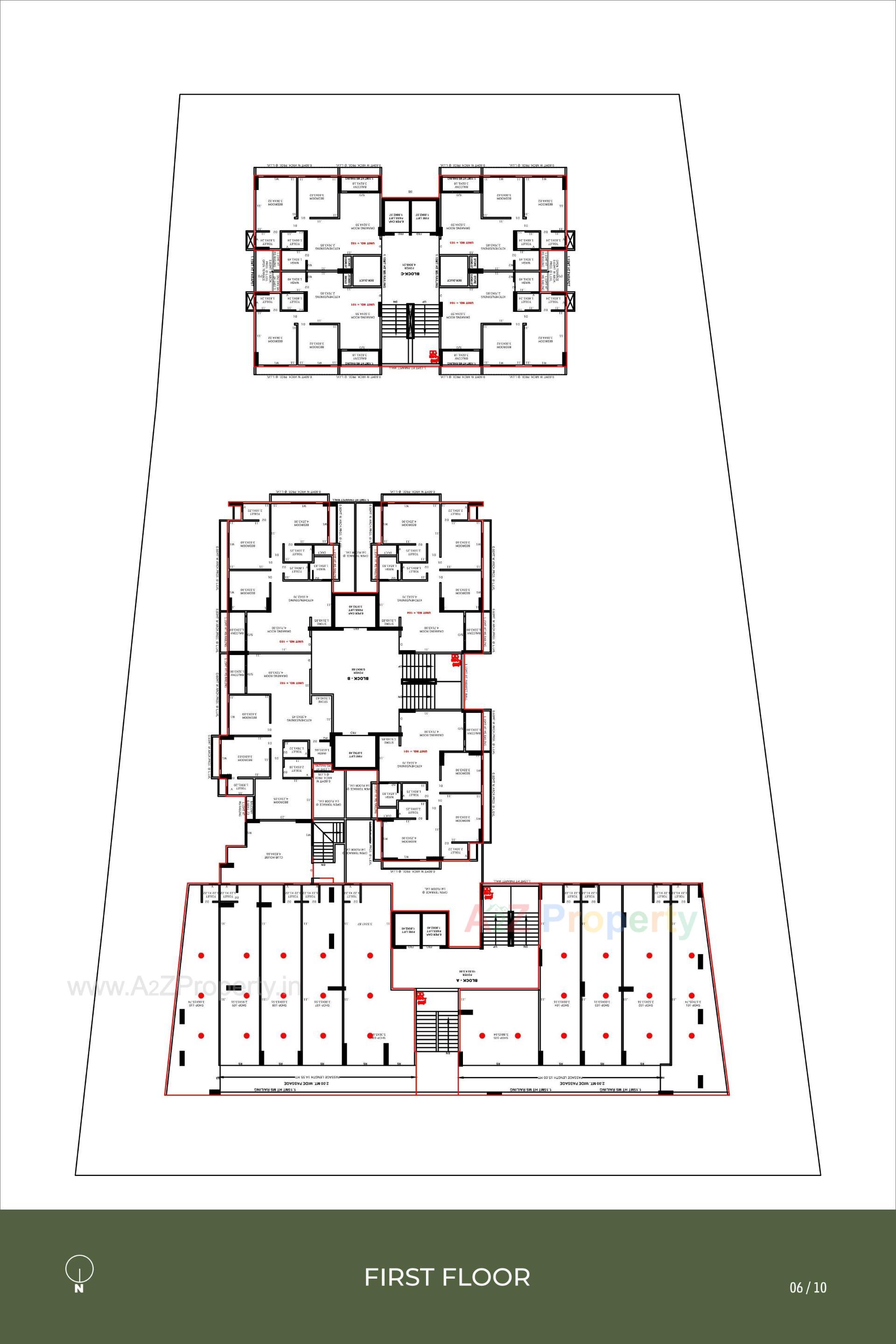 Layout of real estate project Green Garnet located at Shela, Ahmedabad, Gujarat