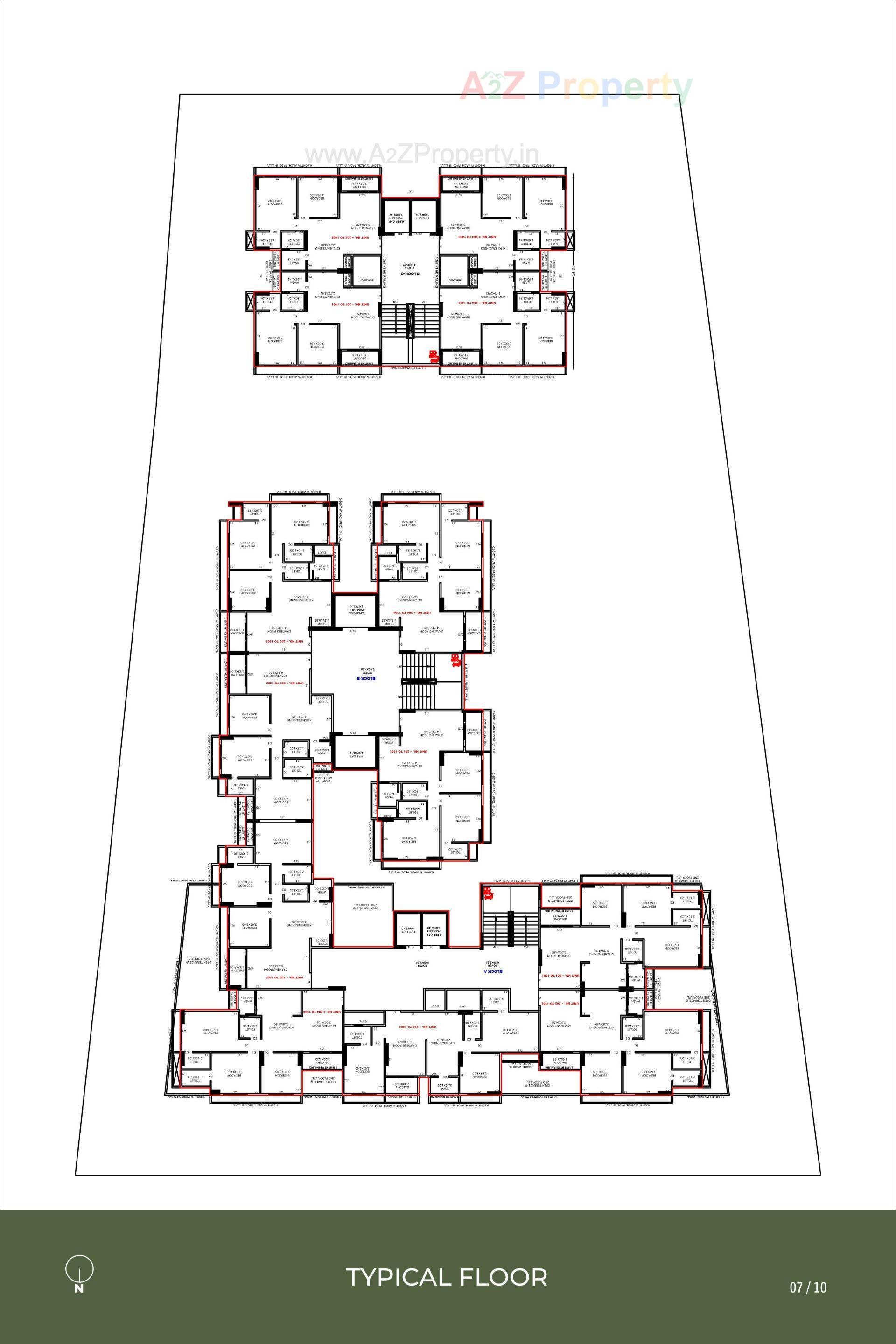 Layout of real estate project Green Garnet located at Shela, Ahmedabad, Gujarat