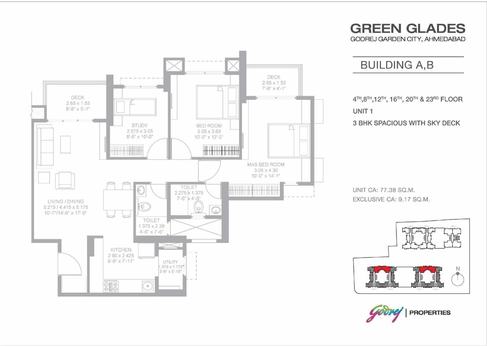 Layout of real estate project Green Glades located at Jagatpur, Ahmedabad, Gujarat